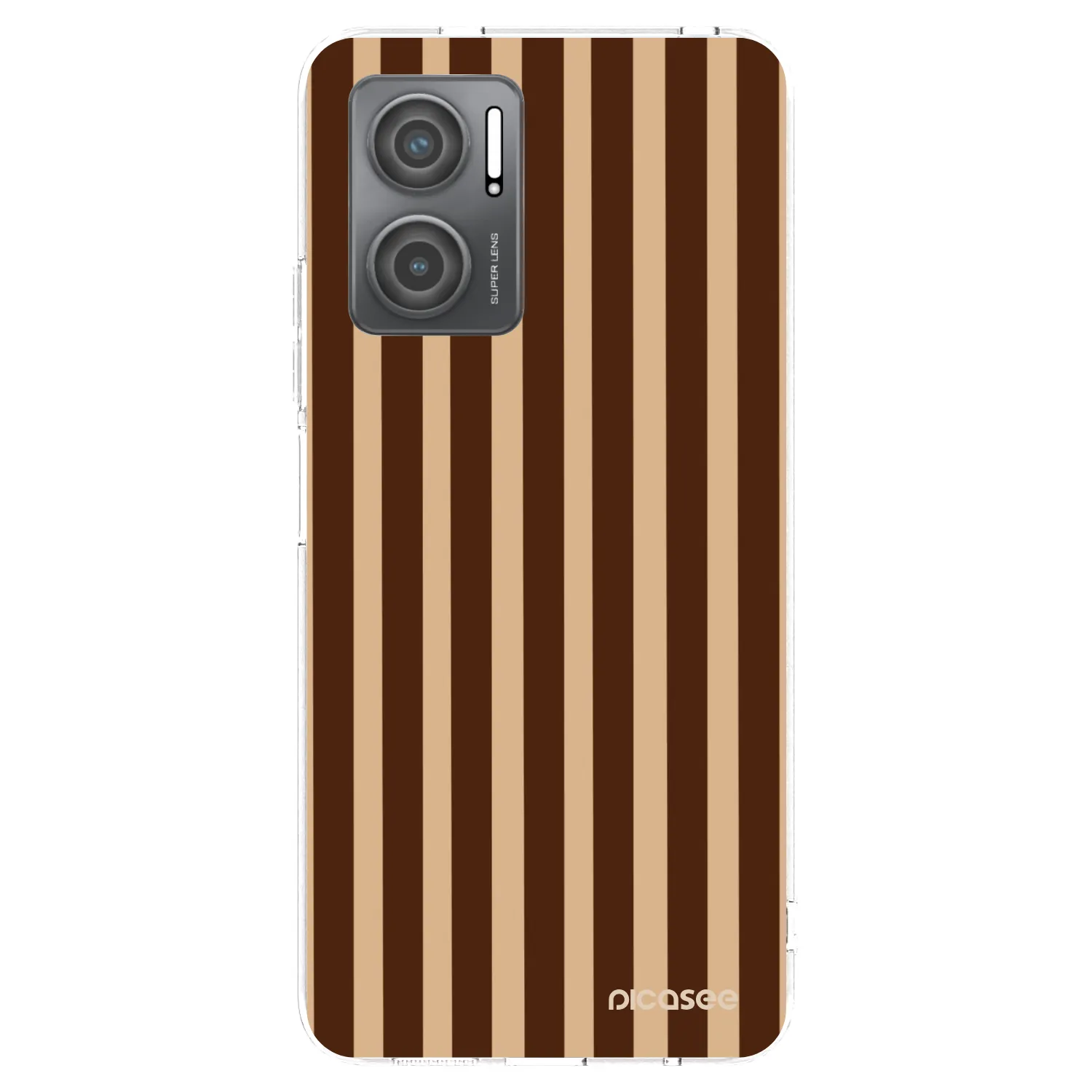Picasee silikonový průhledný obal pro Xiaomi Redmi 10 5G - Brown lines