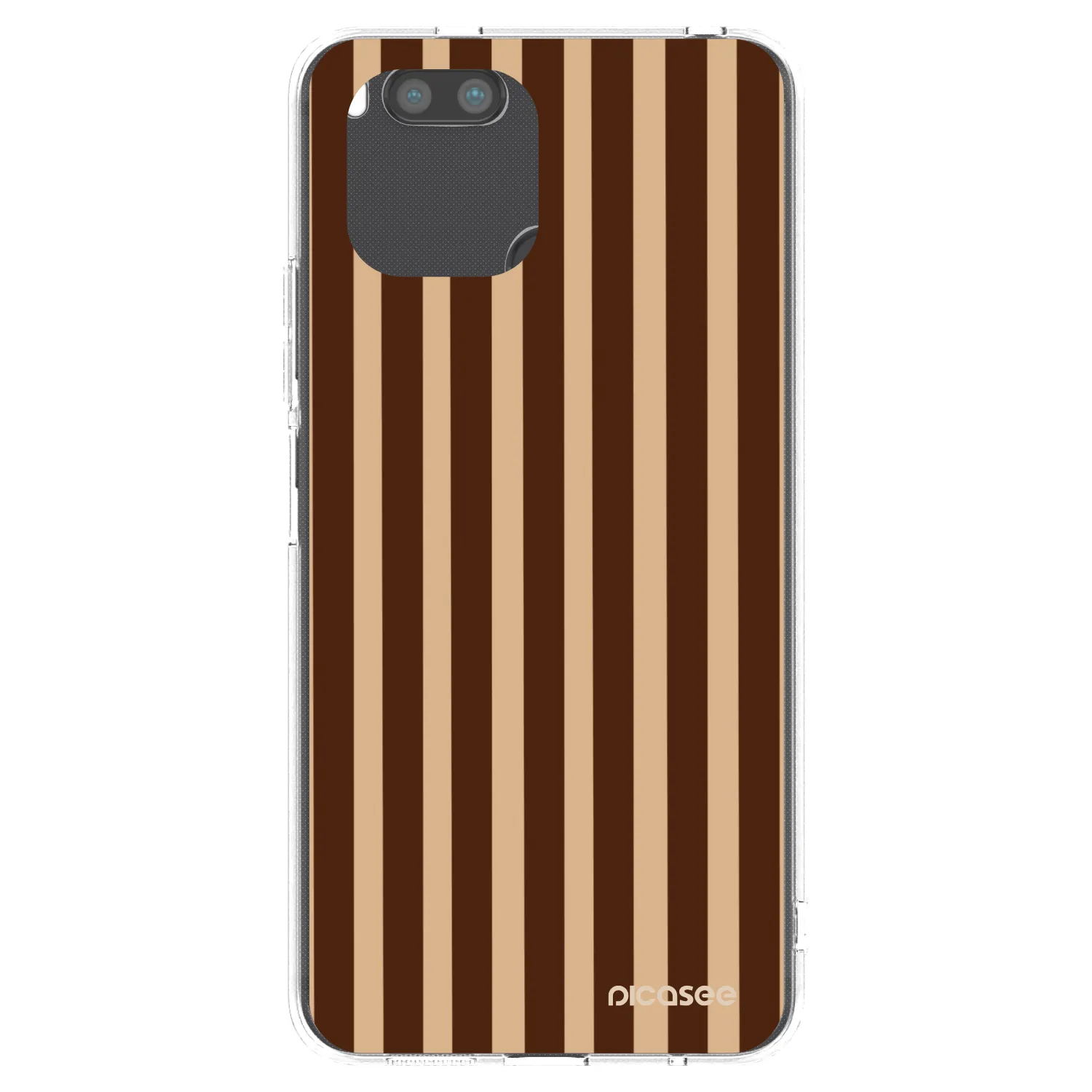 Picasee silikonový průhledný obal pro Xiaomi Redmi A1 - Brown lines