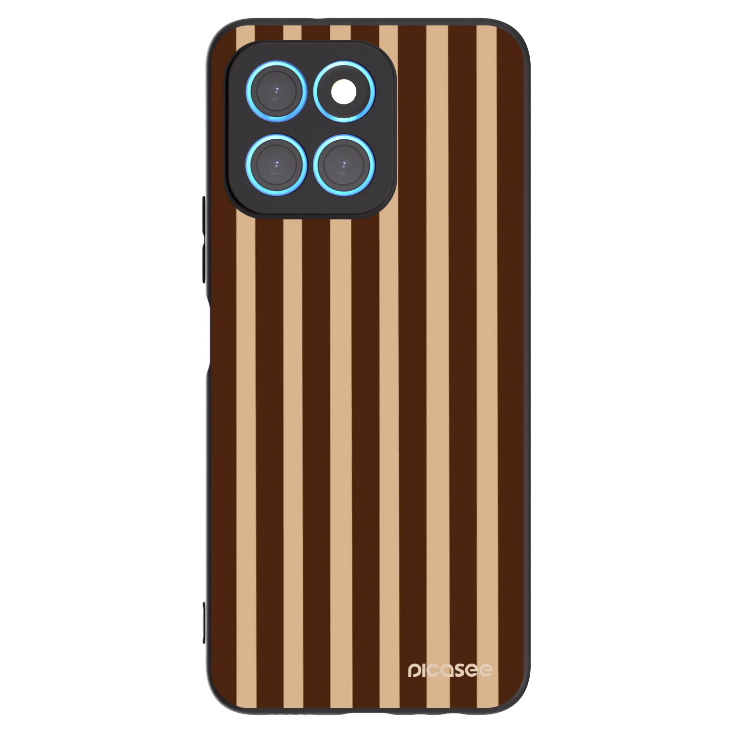 Picasee silikonový černý obal pro Honor X8 5G - Brown lines