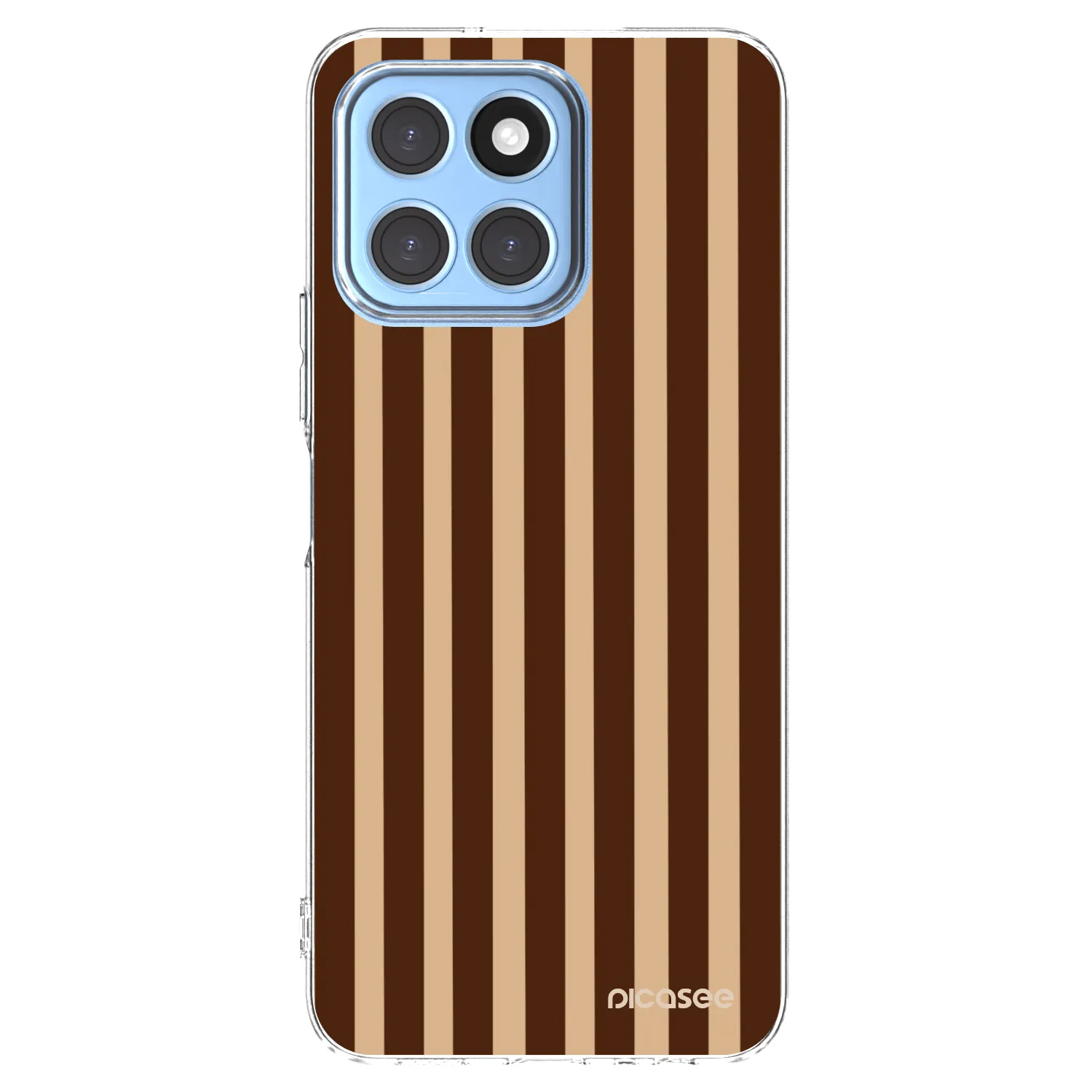 Picasee silikonový průhledný obal pro Honor X8 5G - Brown lines