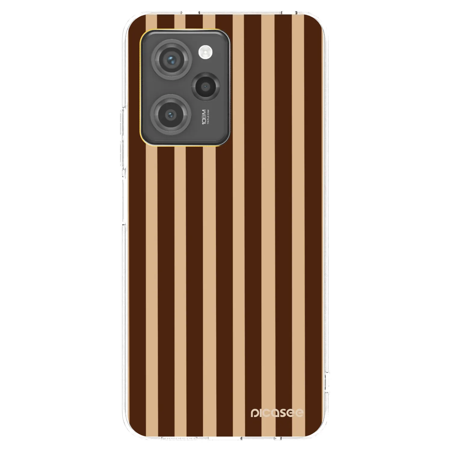 Picasee silikonový průhledný obal pro Xiaomi Poco X5 Pro - Brown lines