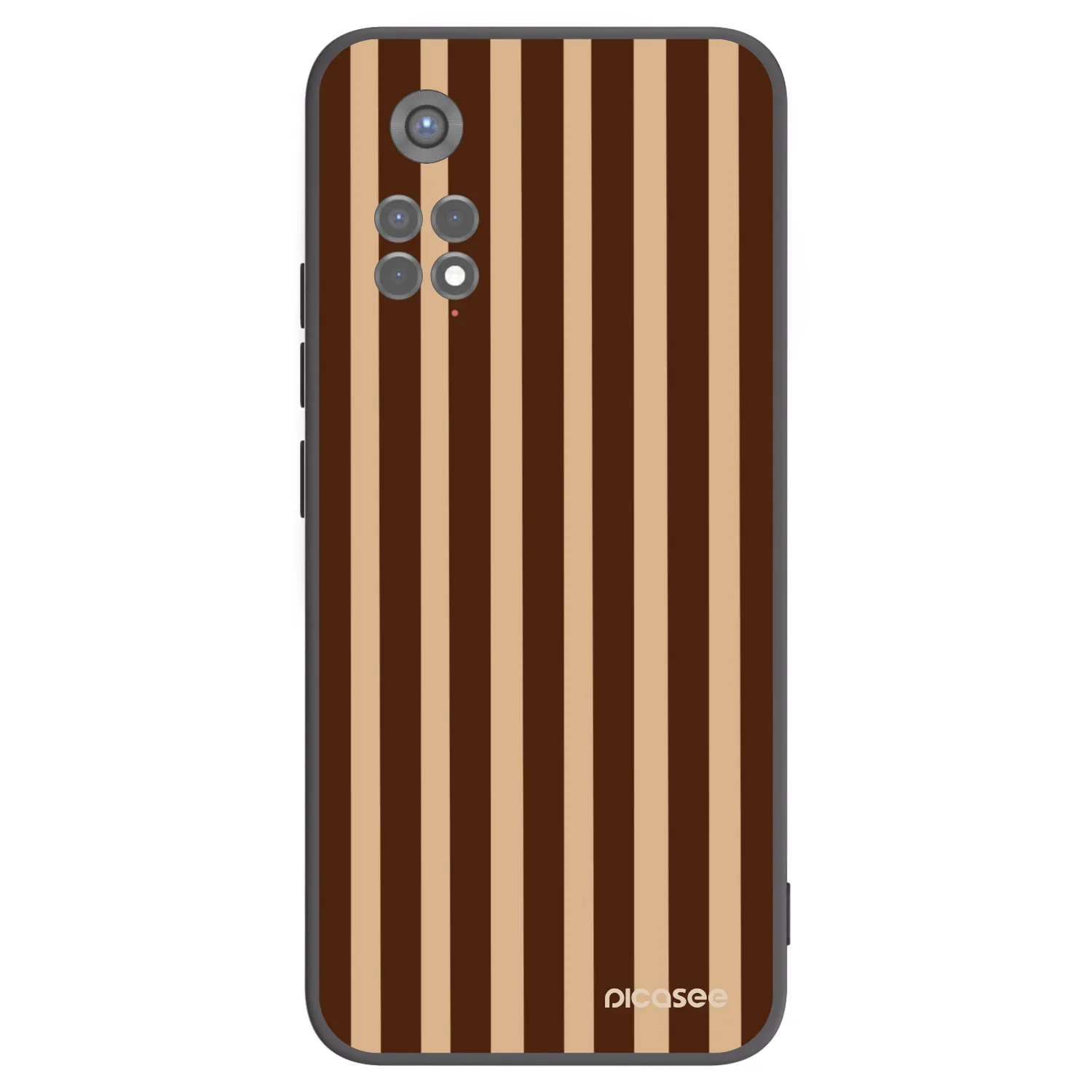 Picasee silikonový černý obal pro Xiaomi Redmi Note 11S 5G - Brown lines
