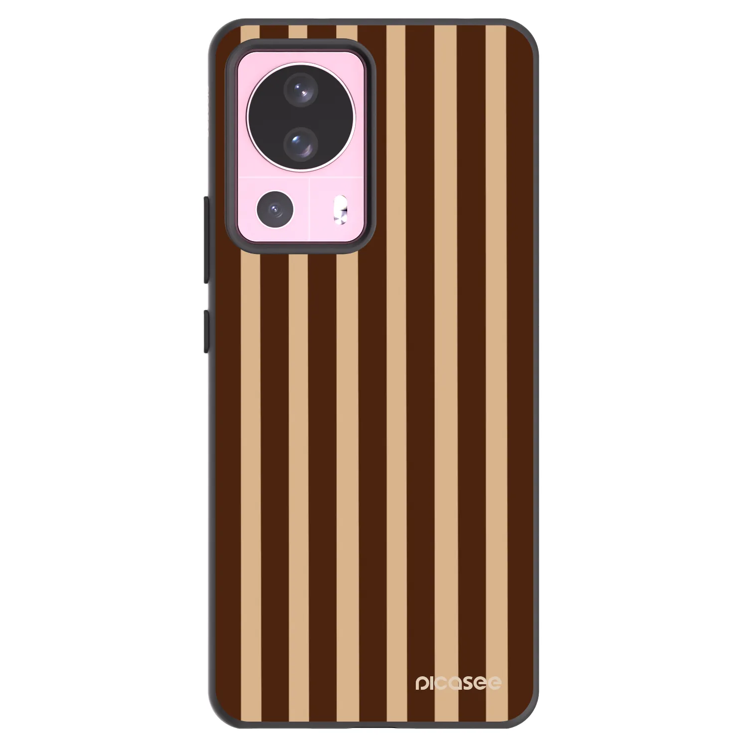 Picasee silikonový černý obal pro Xiaomi 13 Lite - Brown lines