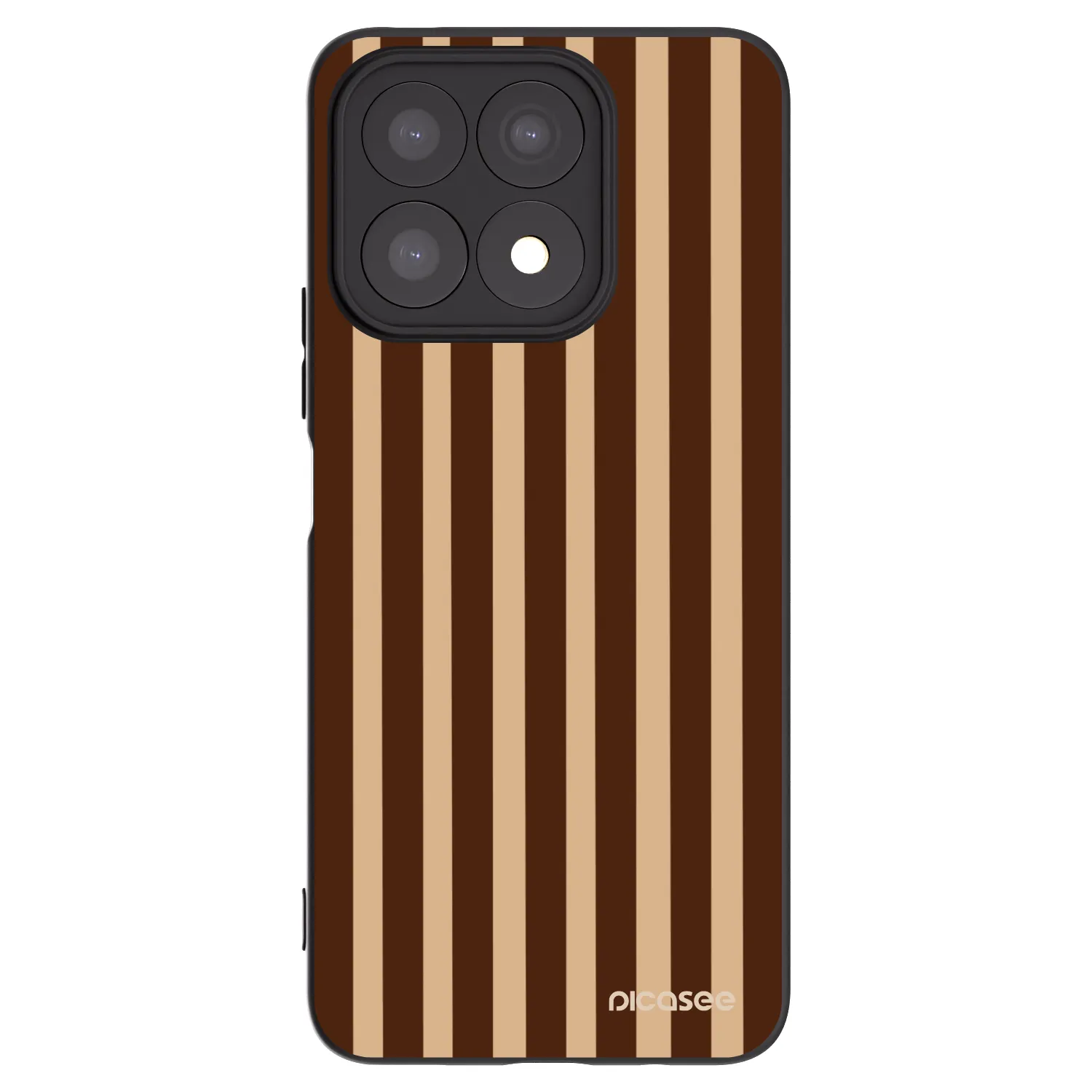 Picasee silikonový černý obal pro Honor X8a - Brown lines