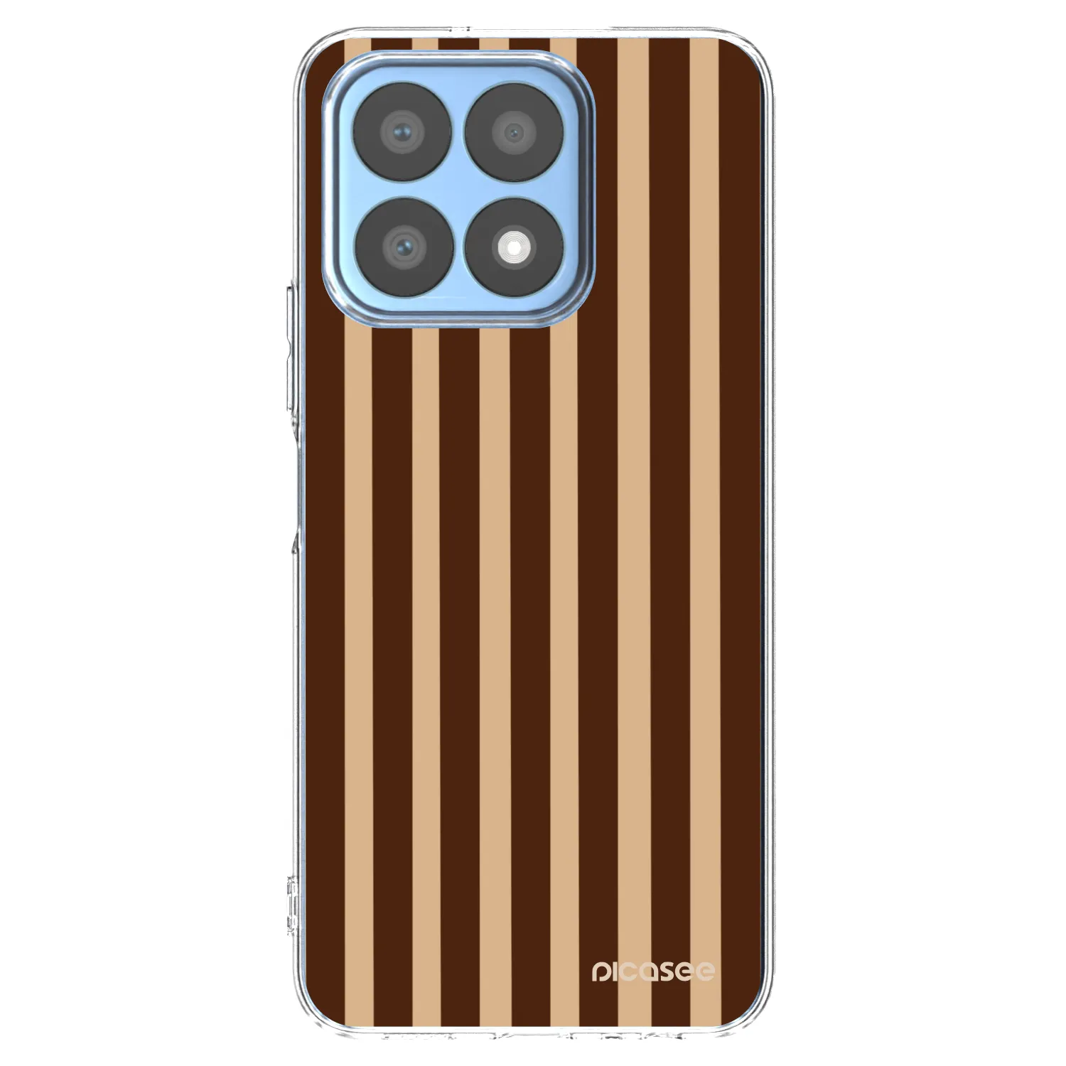 Picasee silikonový průhledný obal pro Honor X8a - Brown lines