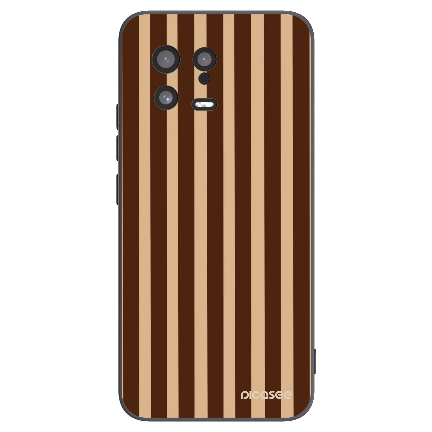 Picasee silikonový černý obal pro Xiaomi 13 - Brown lines