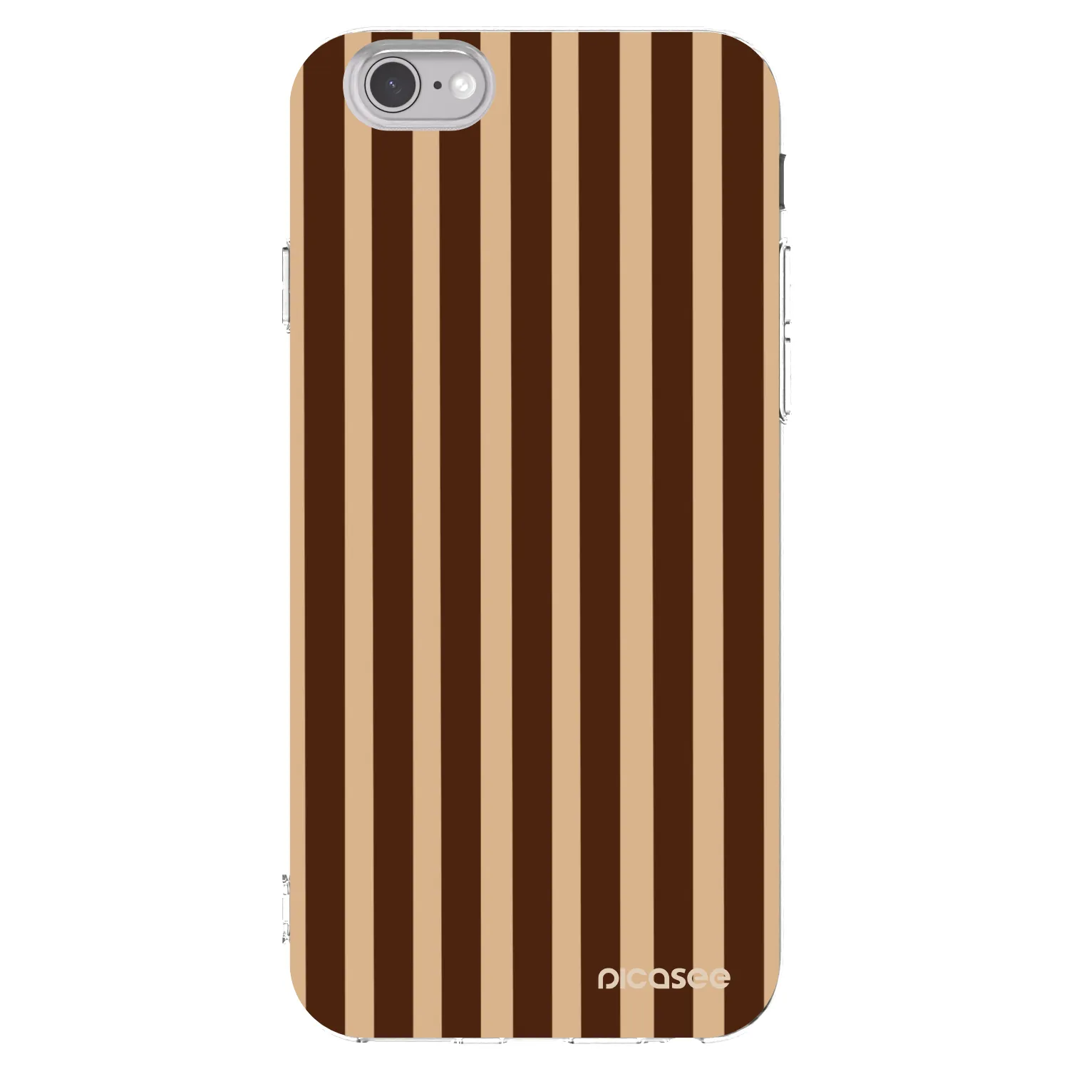 Picasee silikonový průhledný obal pro Apple iPhone 6/6S - Brown lines