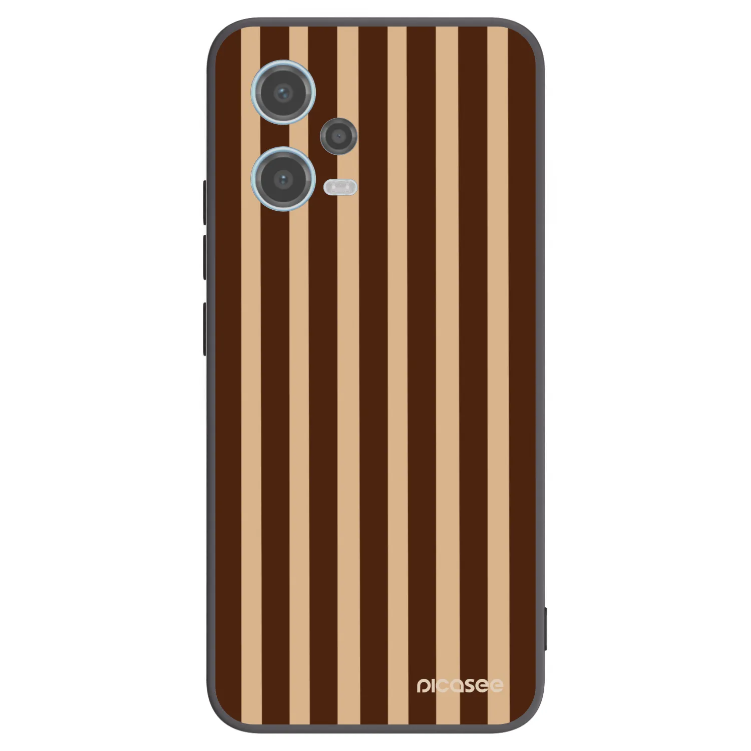 Picasee silikonový černý obal pro Xiaomi Redmi Note 12 5G - Brown lines