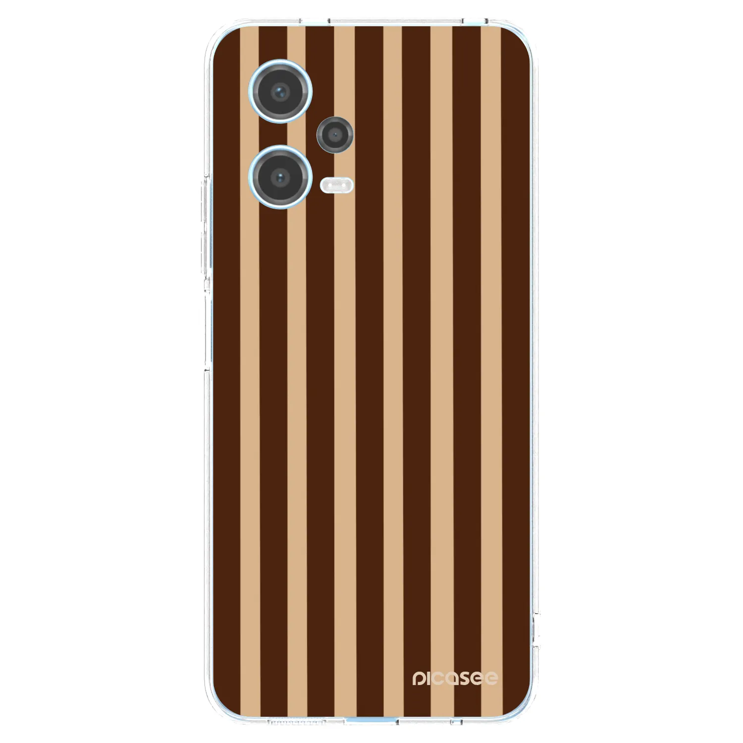 Picasee silikonový průhledný obal pro Xiaomi Redmi Note 12 5G - Brown lines