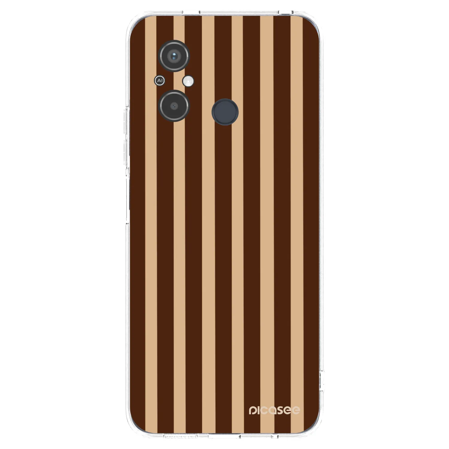 Picasee silikonový průhledný obal pro Xiaomi Redmi 12C - Brown lines