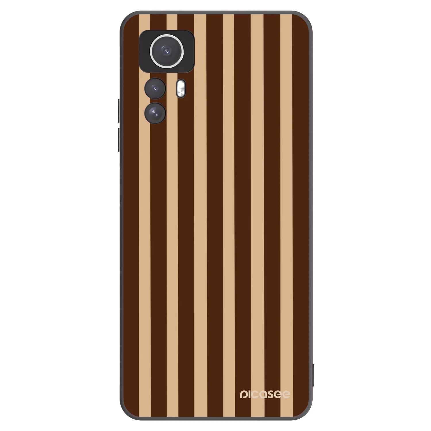 Picasee silikonový černý obal pro Xiaomi Redmi Note 12S - Brown lines