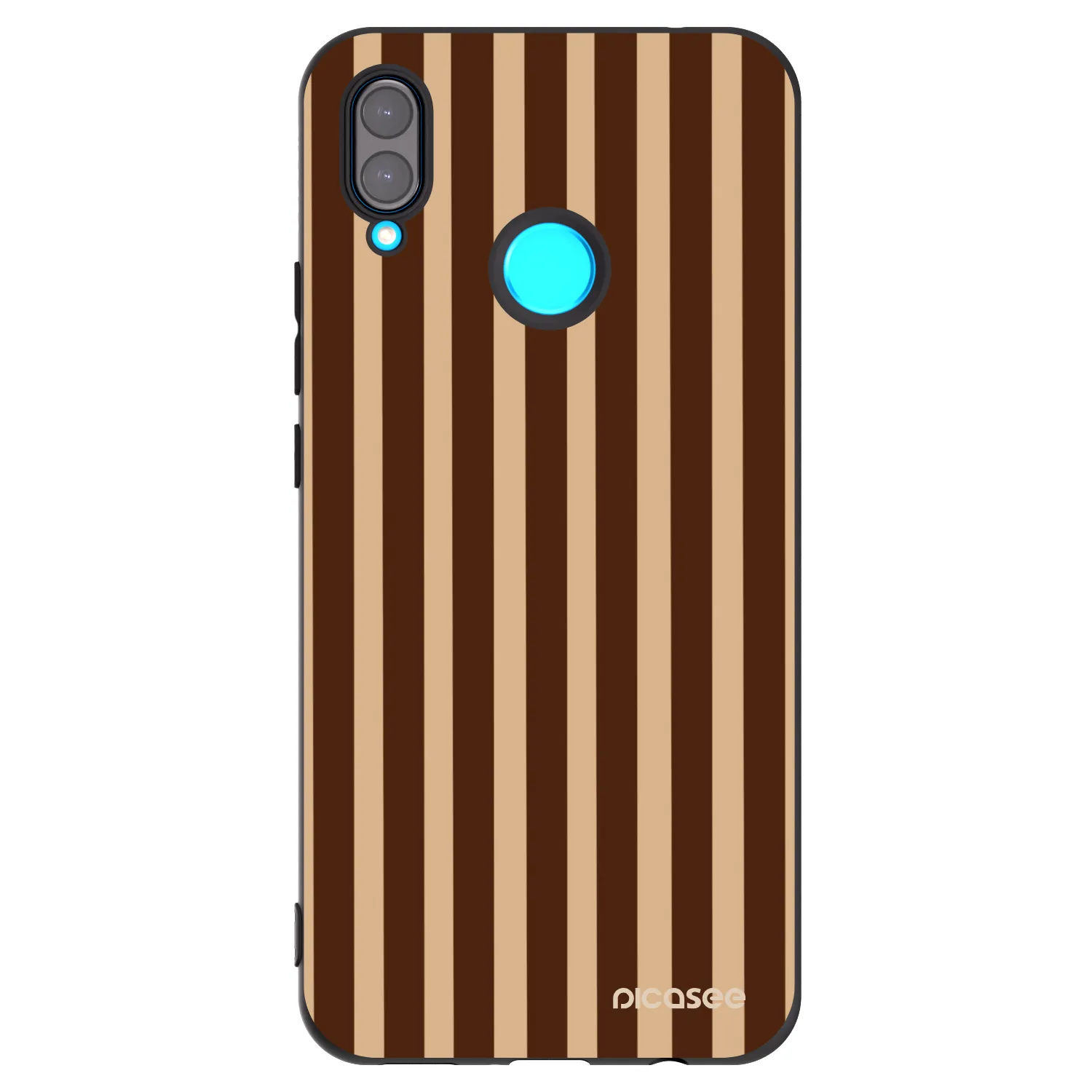 Picasee silikonový černý obal pro Huawei Nova 3 - Brown lines
