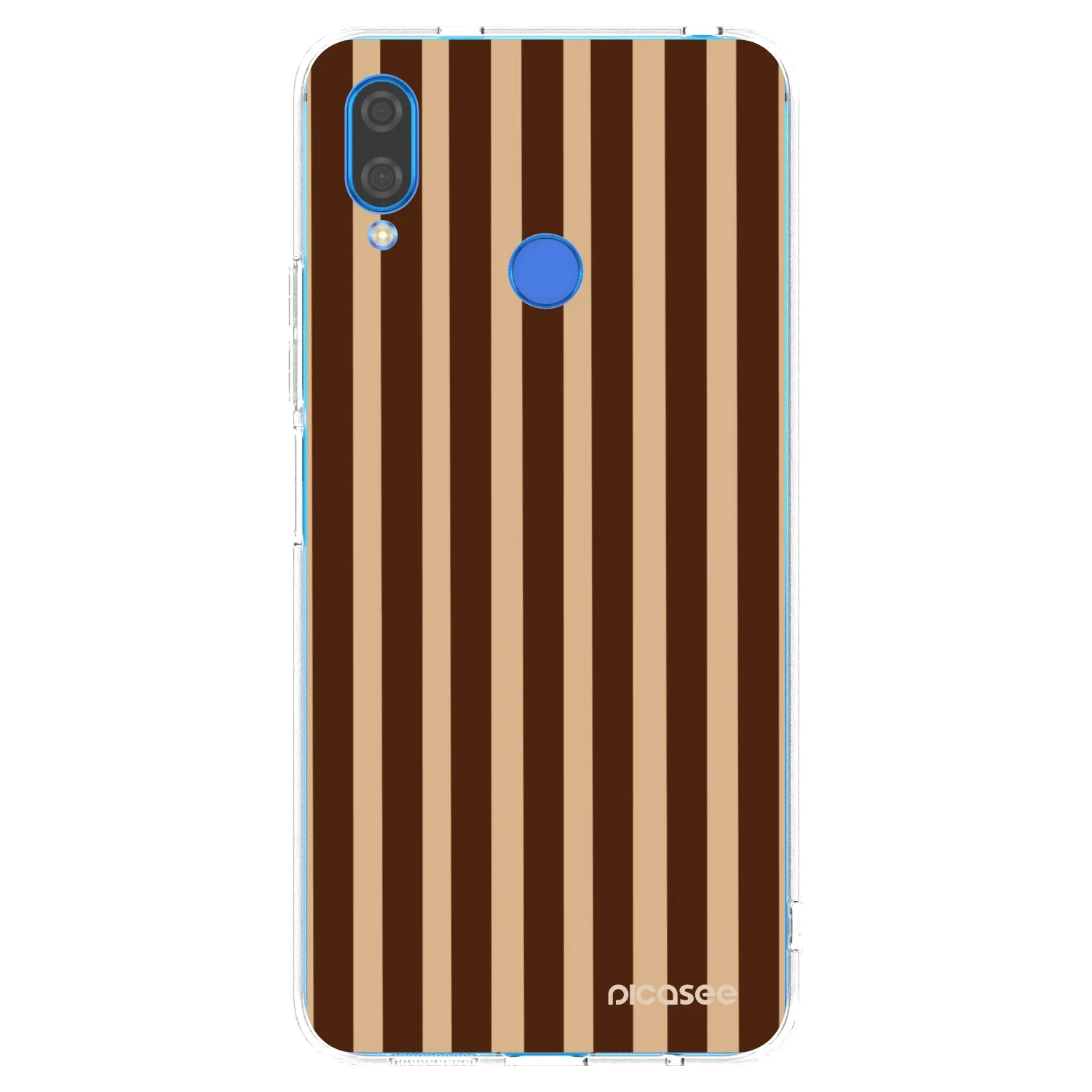 Picasee silikonový průhledný obal pro Huawei Nova 3 - Brown lines