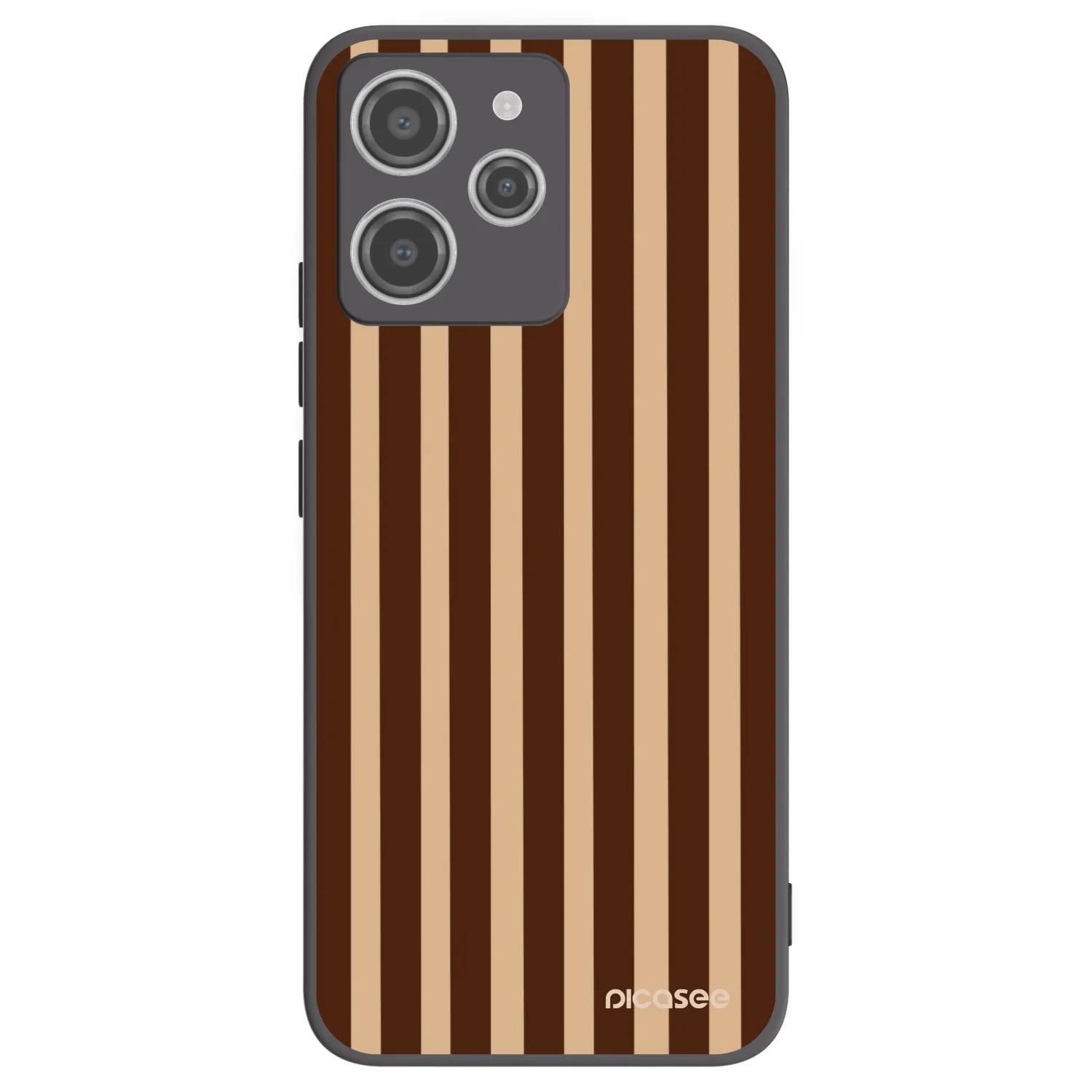 Picasee silikonový černý obal pro Xiaomi Redmi 12 4G - Brown lines