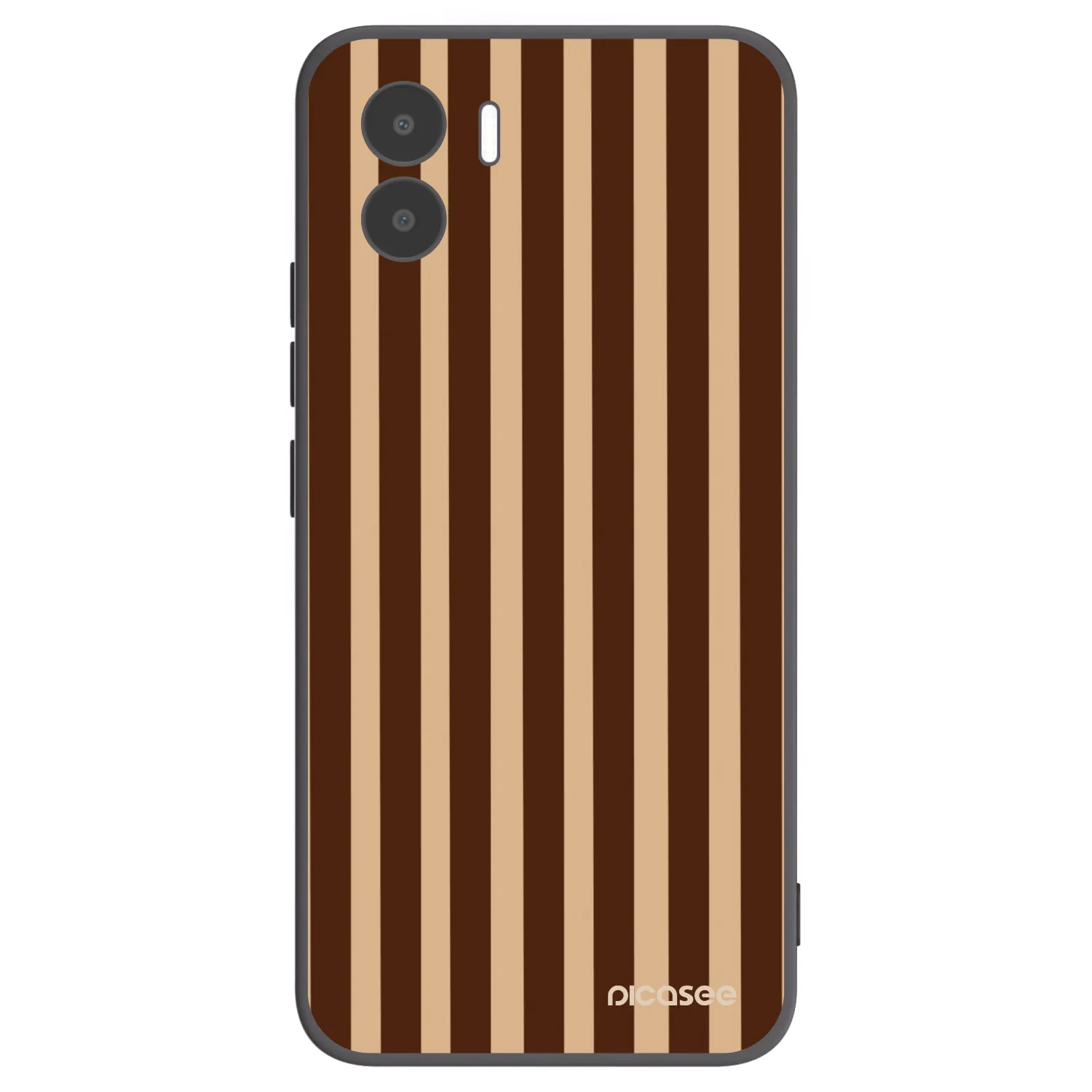 Picasee silikonový černý obal pro Xiaomi Redmi A2 - Brown lines