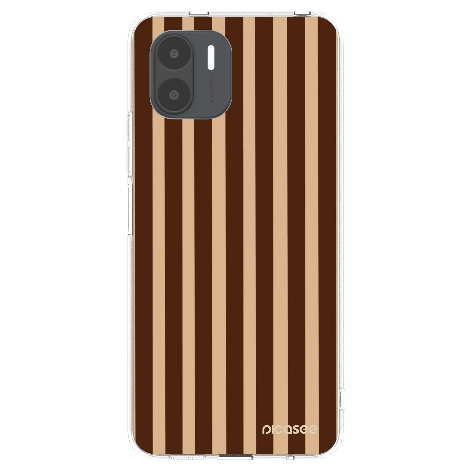 Picasee silikonový průhledný obal pro Xiaomi Redmi A2 - Brown lines