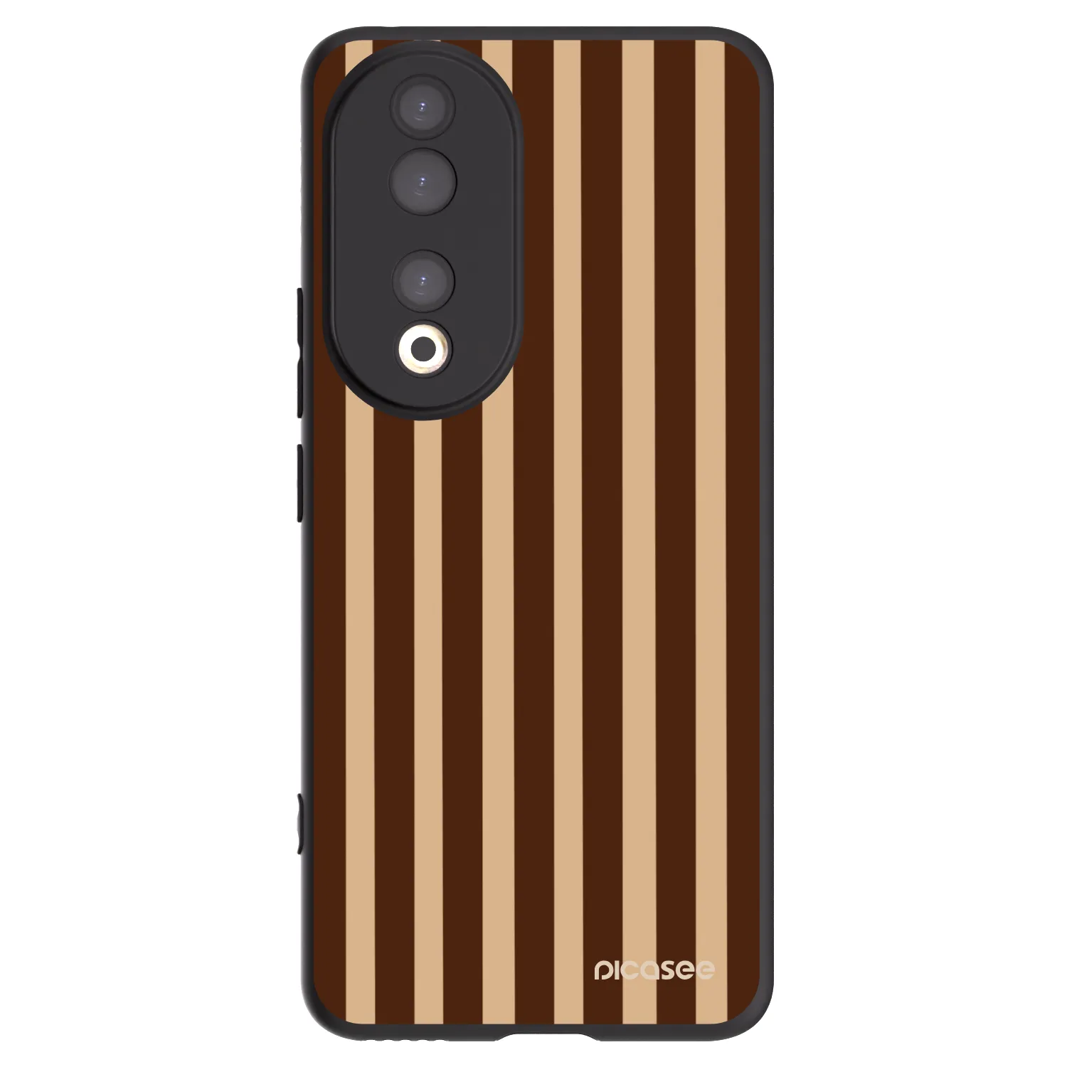 Picasee silikonový černý obal pro Honor 90 5G - Brown lines