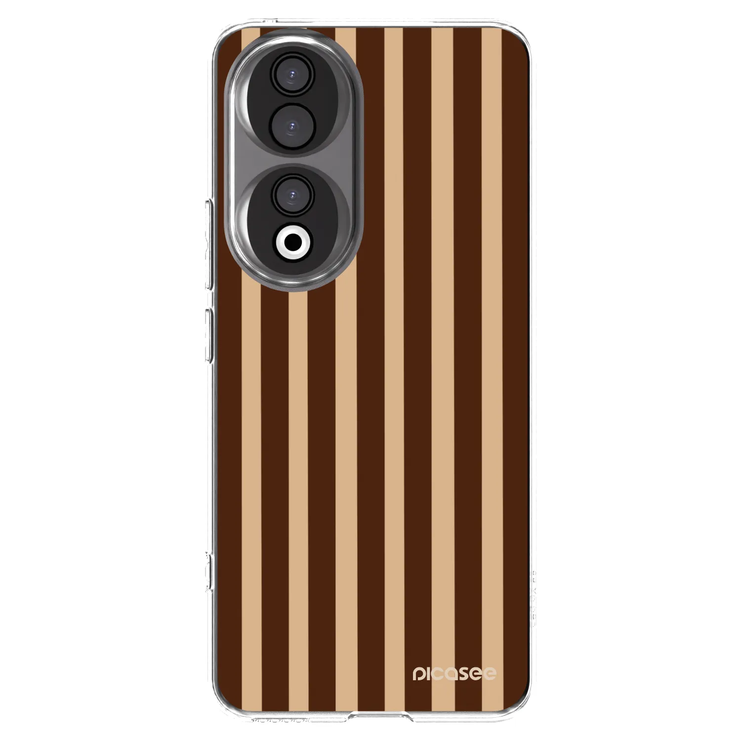 Picasee silikonový průhledný obal pro Honor 90 5G - Brown lines