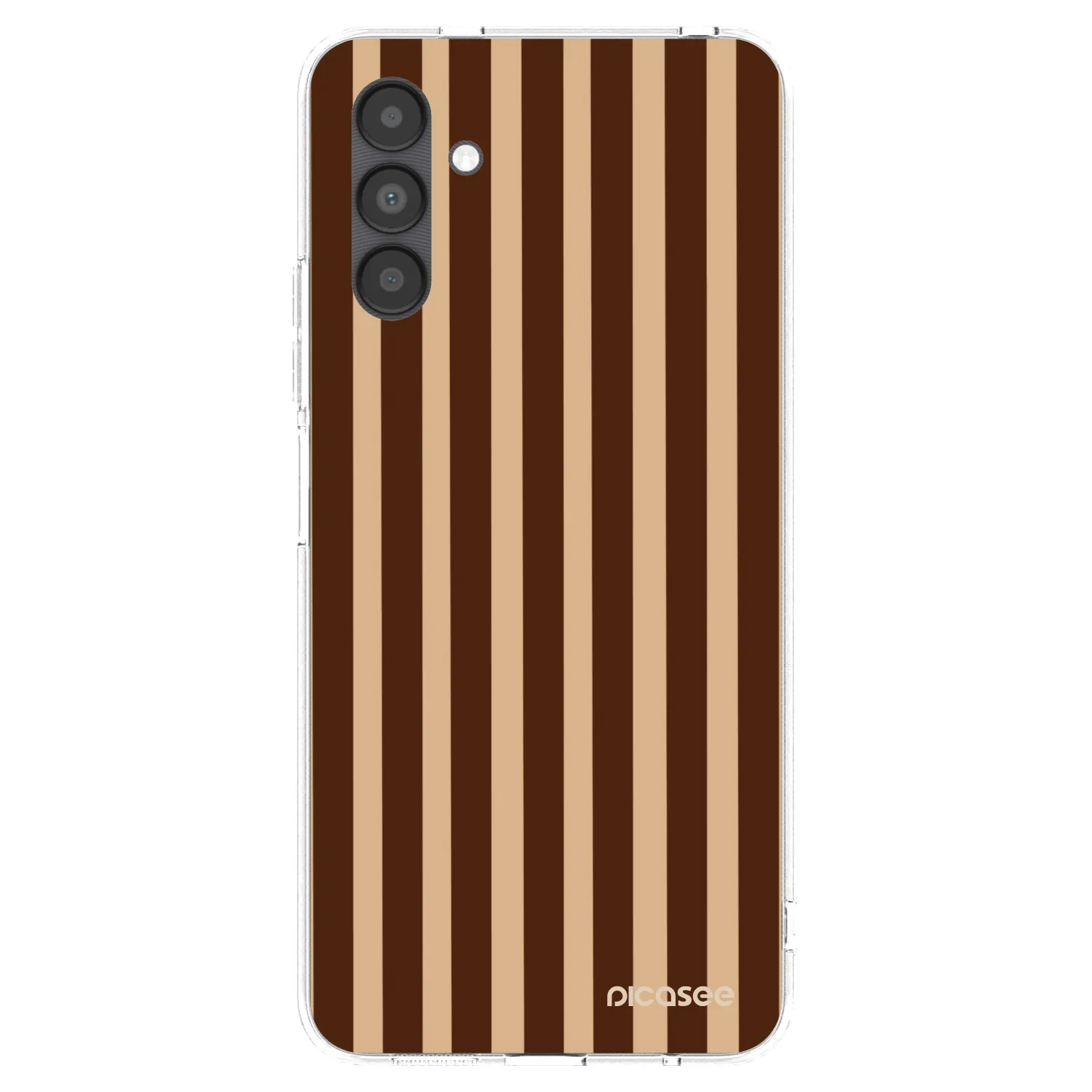 Picasee silikonový průhledný obal pro Samsung Galaxy A04s A047F - Brown lines