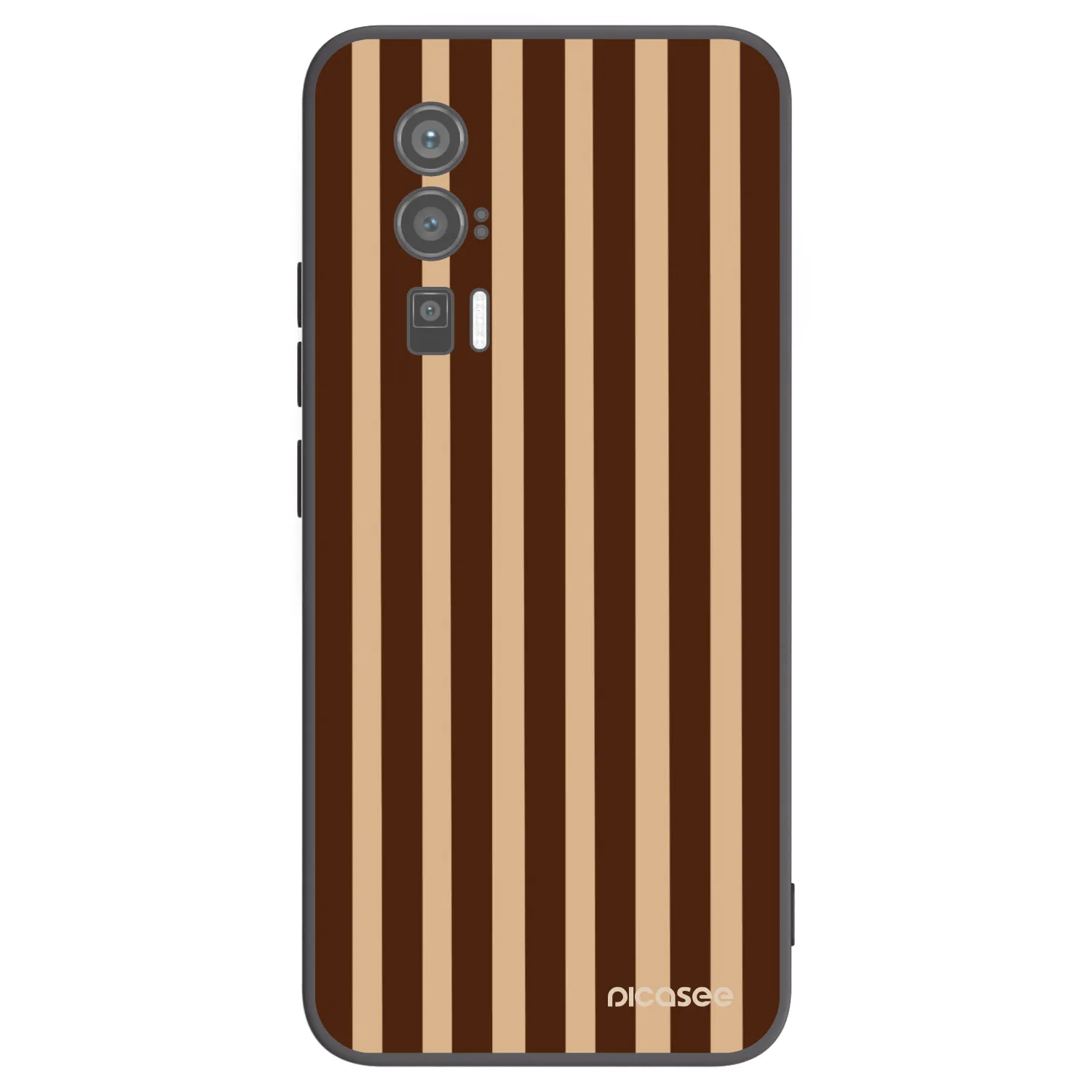 Picasee silikonový černý obal pro Xiaomi Poco F5 Pro 5G - Brown lines