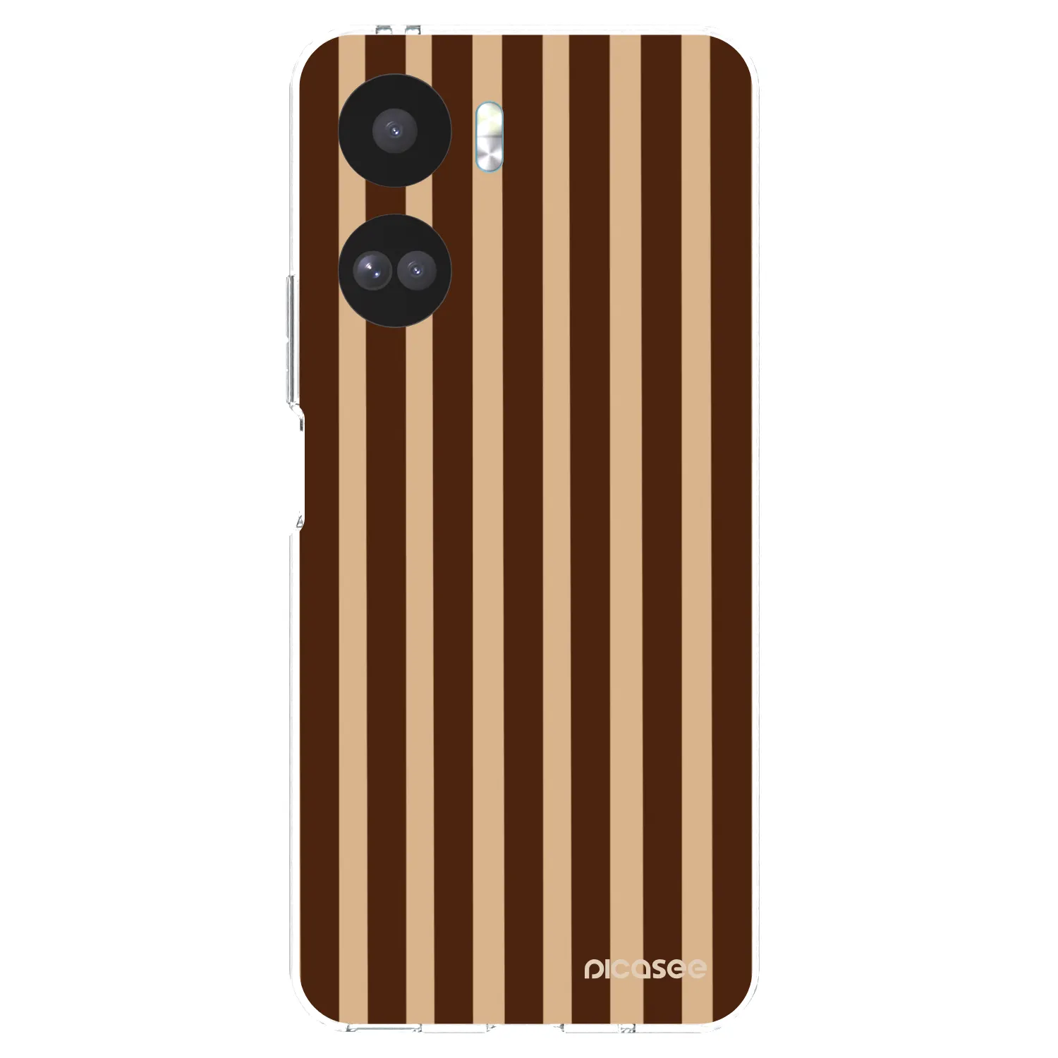 Picasee silikonový průhledný obal pro Honor 90 Lite 5G - Brown lines