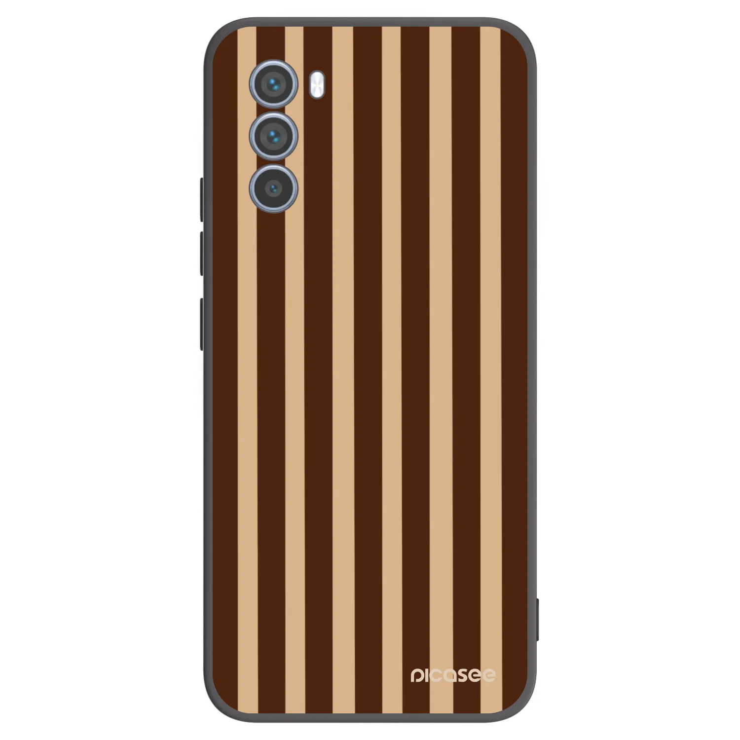 Picasee silikonový černý obal pro Motorola Moto G62 - Brown lines