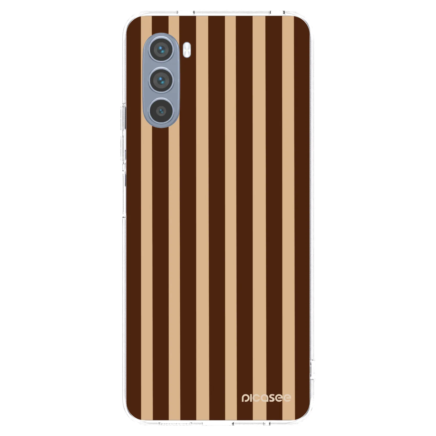 Picasee silikonový průhledný obal pro Motorola Moto G62 - Brown lines