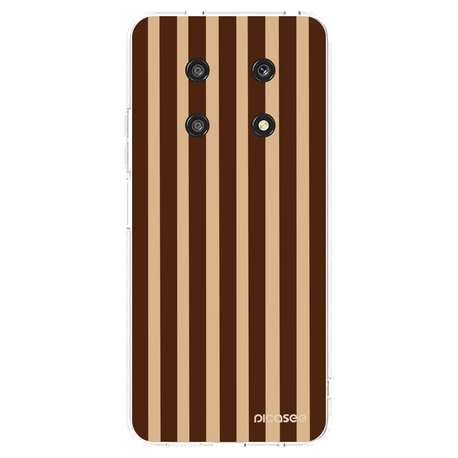 Picasee silikonový průhledný obal pro Honor Magic4 Lite 5G - Brown lines