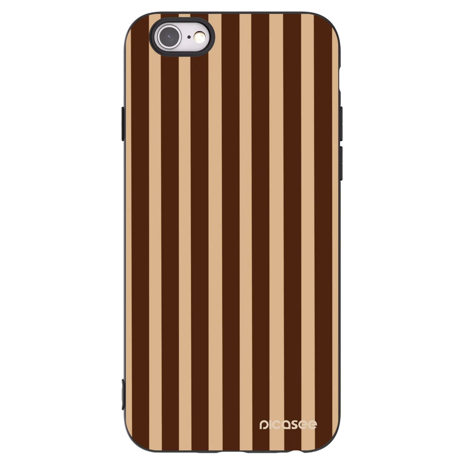 Picasee silikonový černý obal pro Apple iPhone 6/6S - Brown lines