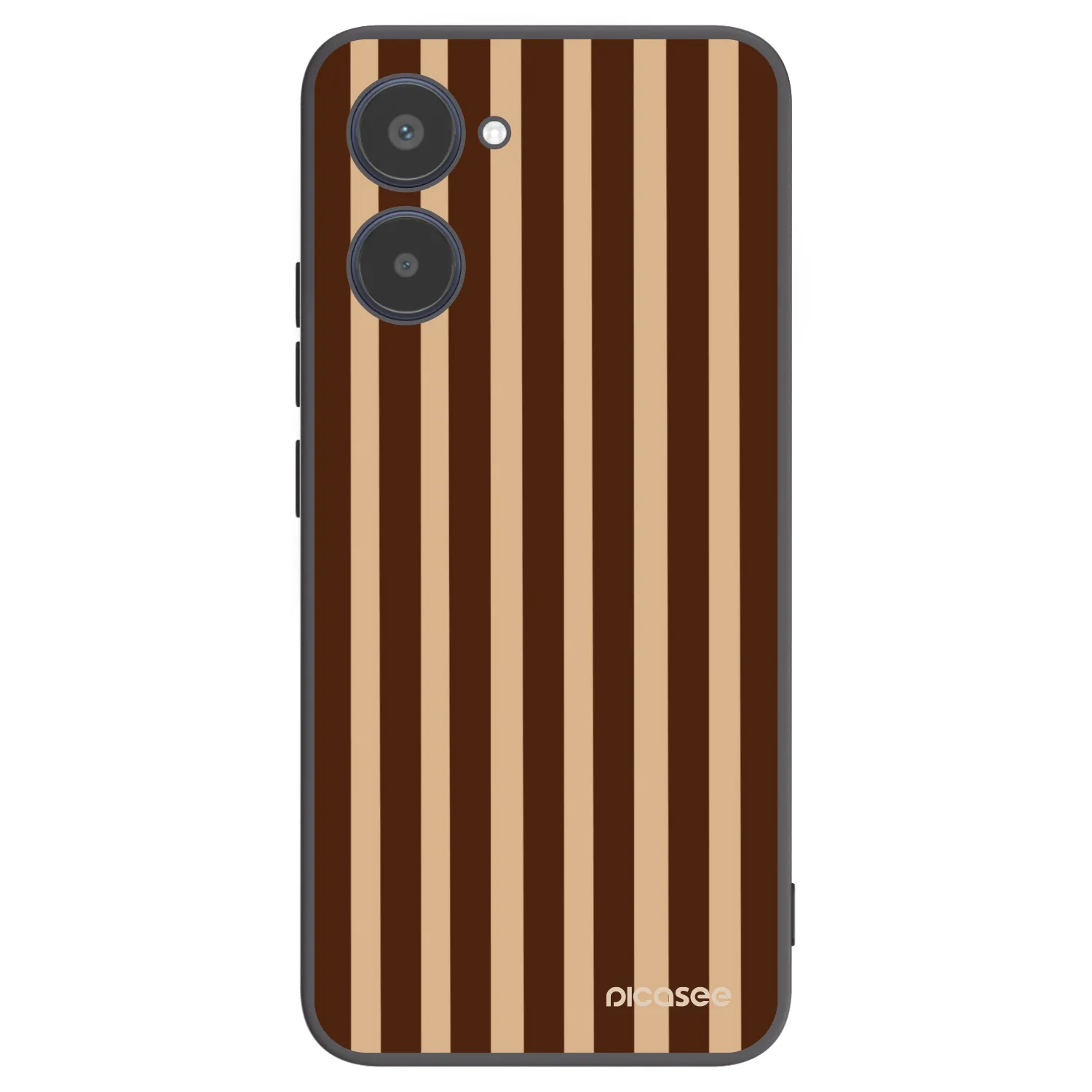 Picasee silikonový černý obal pro Realme 10 4G - Brown lines