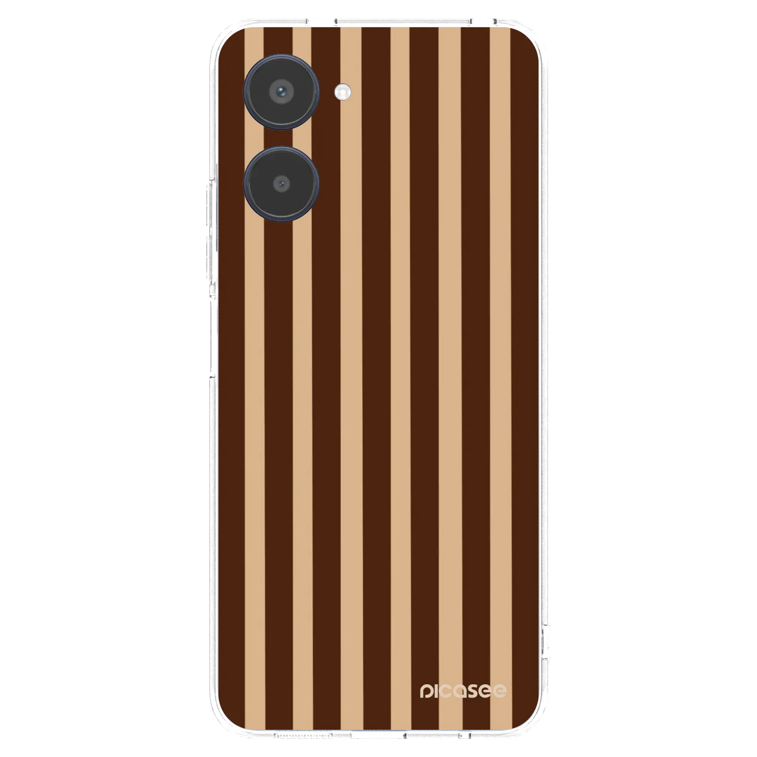 Picasee silikonový průhledný obal pro Realme 10 4G - Brown lines