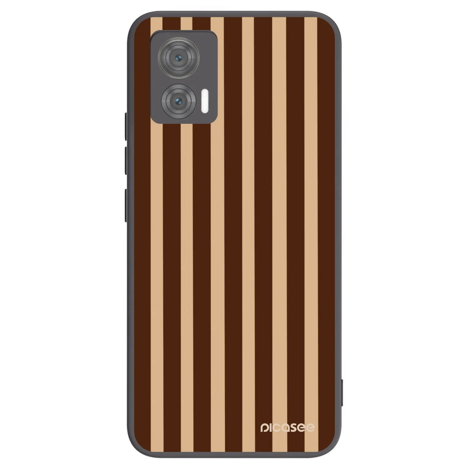 Picasee silikonový černý obal pro Motorola Edge 30 Neo - Brown lines