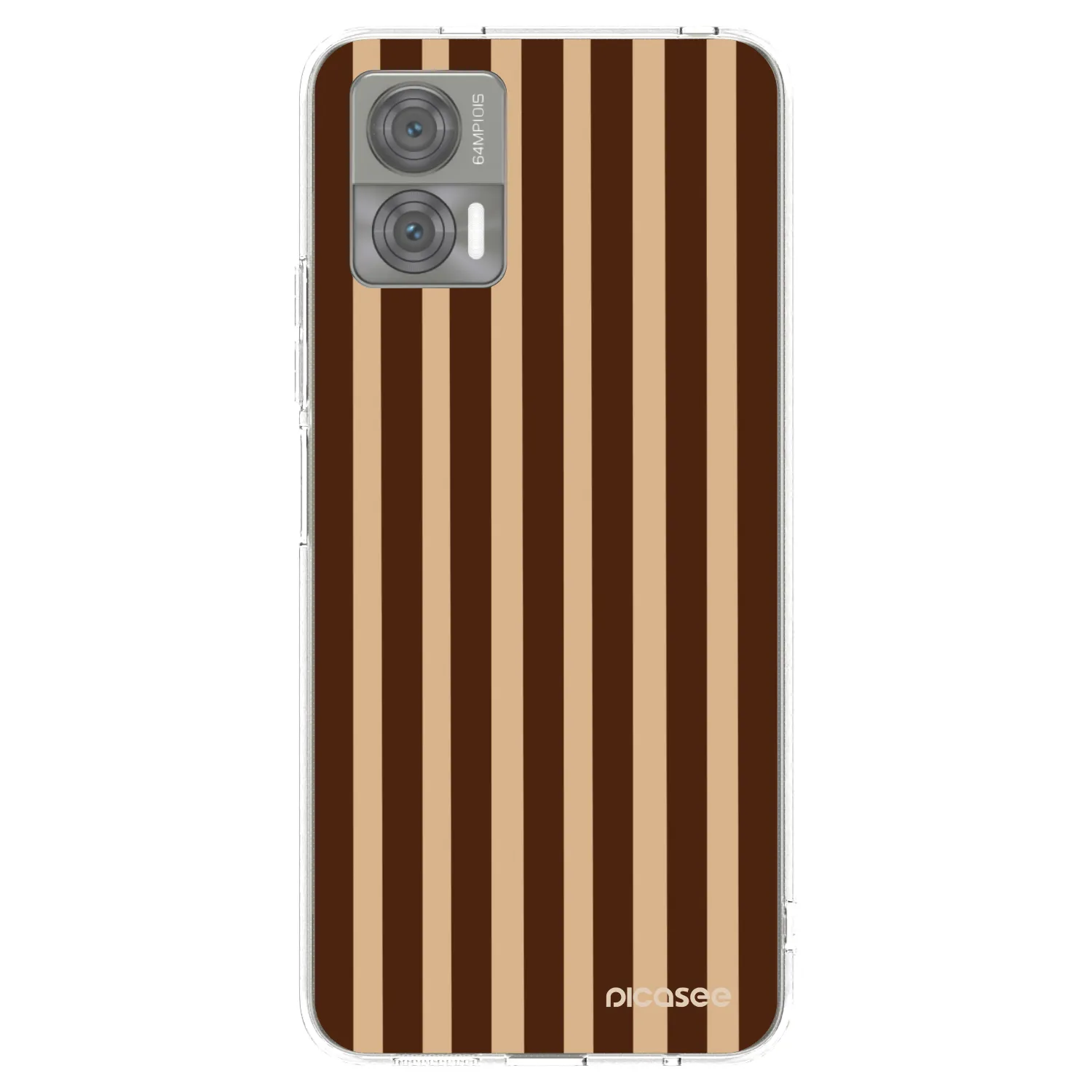 Picasee silikonový průhledný obal pro Motorola Edge 30 Neo - Brown lines