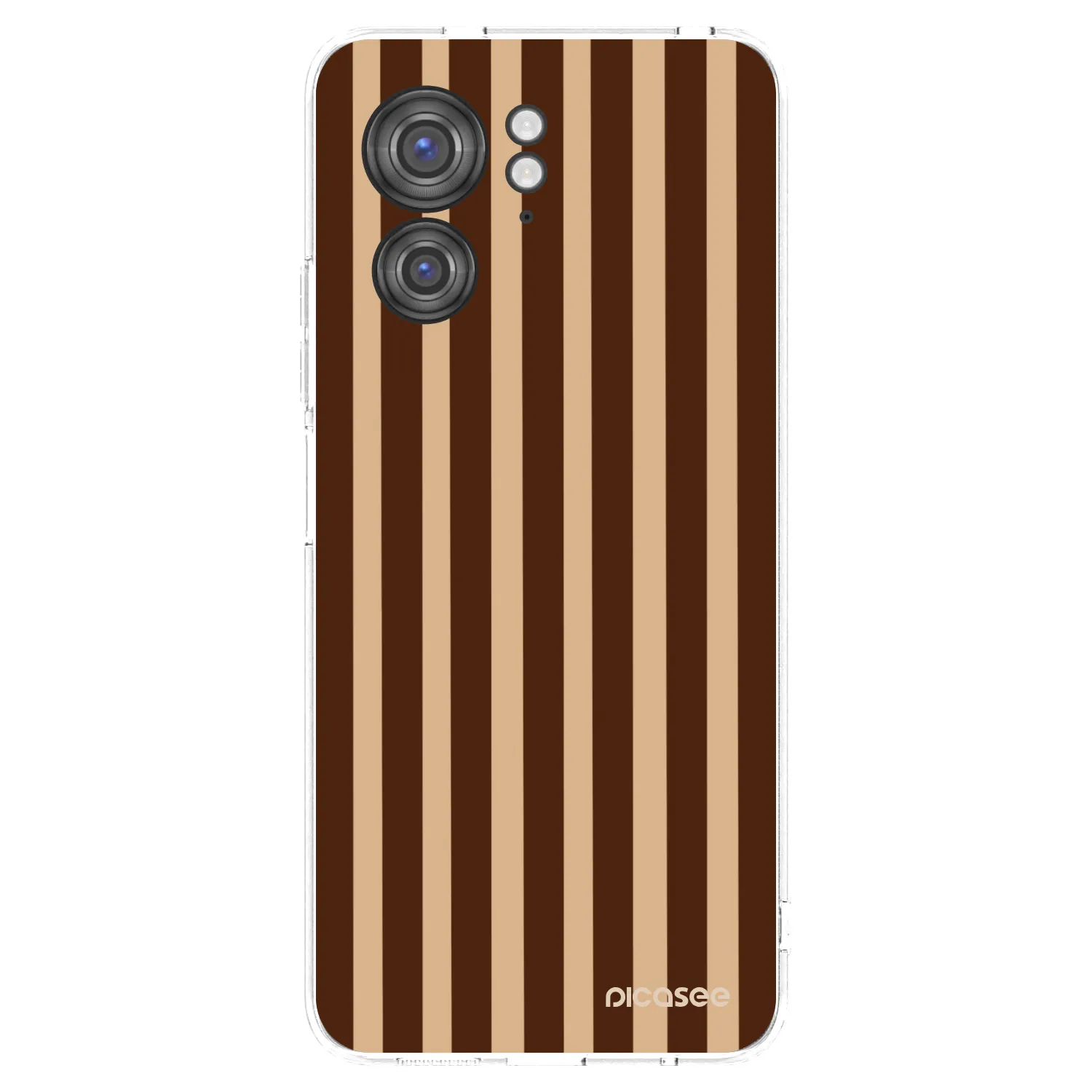 Picasee silikonový průhledný obal pro Motorola Edge 40 - Brown lines