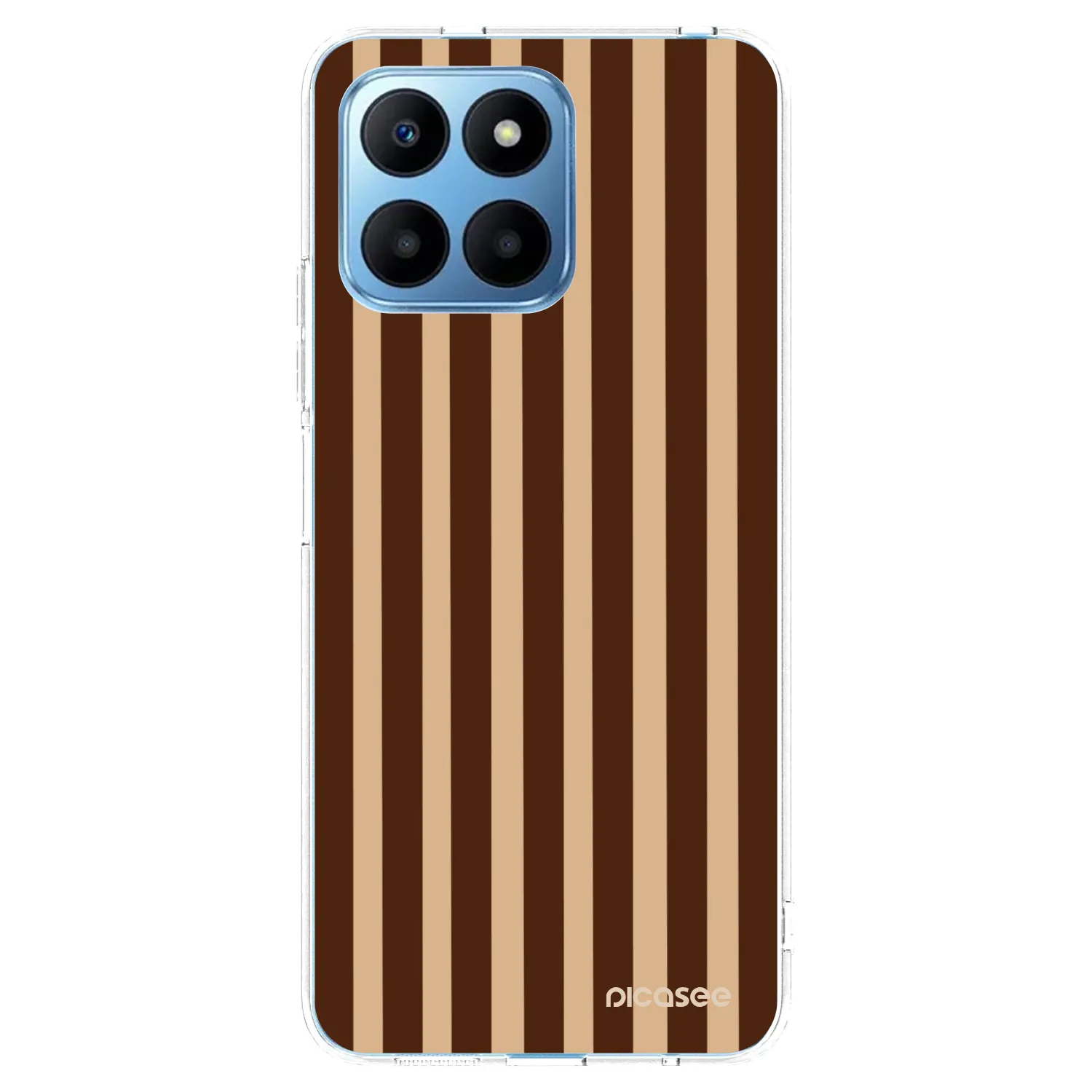 Picasee silikonový průhledný obal pro Honor 70 Lite - Brown lines