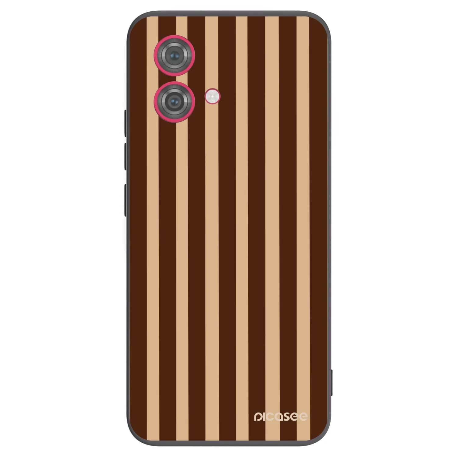 Picasee silikonový černý obal pro Motorola Moto G84 5G - Brown lines