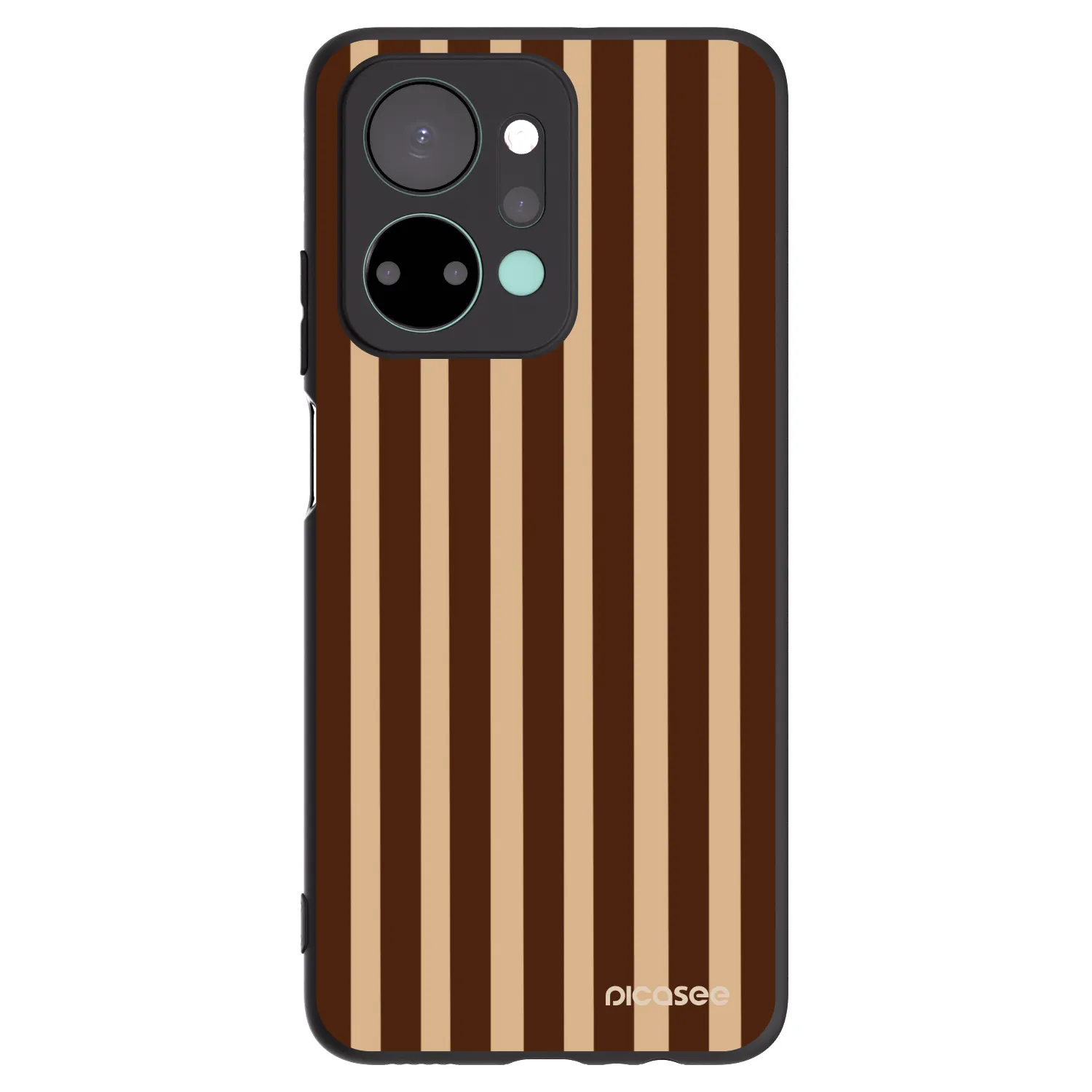 Picasee silikonový černý obal pro Honor X7a - Brown lines