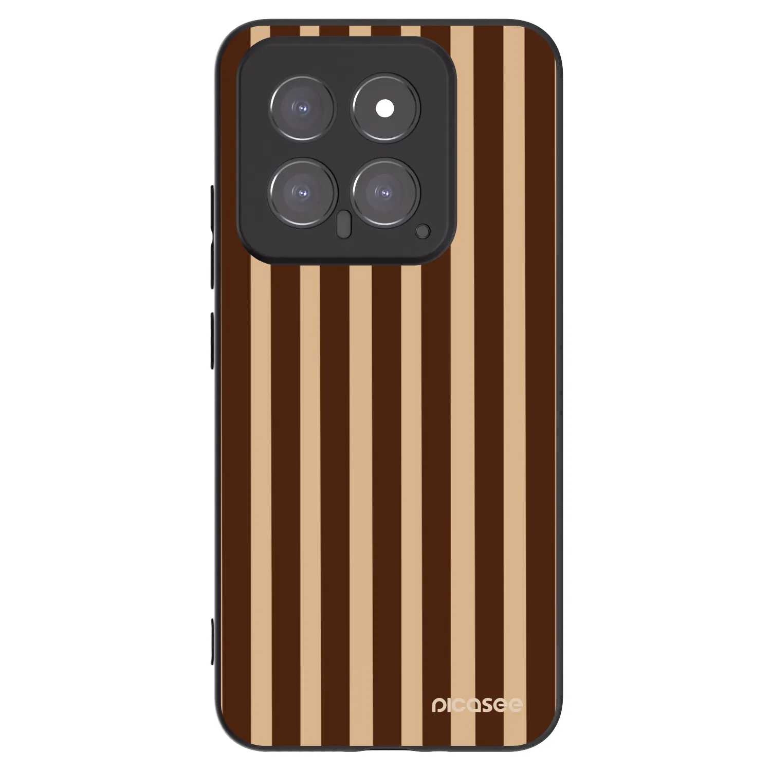 Picasee silikonový černý obal pro Xiaomi 14 - Brown lines