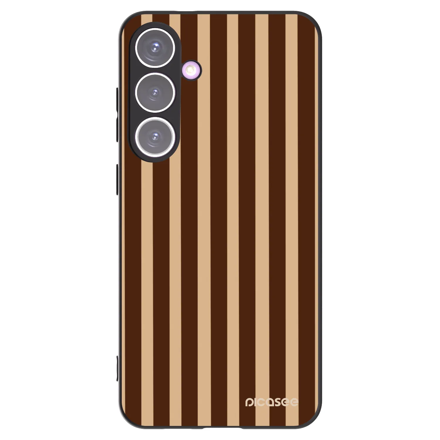 Picasee silikonový černý obal pro Samsung Galaxy S24+ S926B 5G - Brown lines