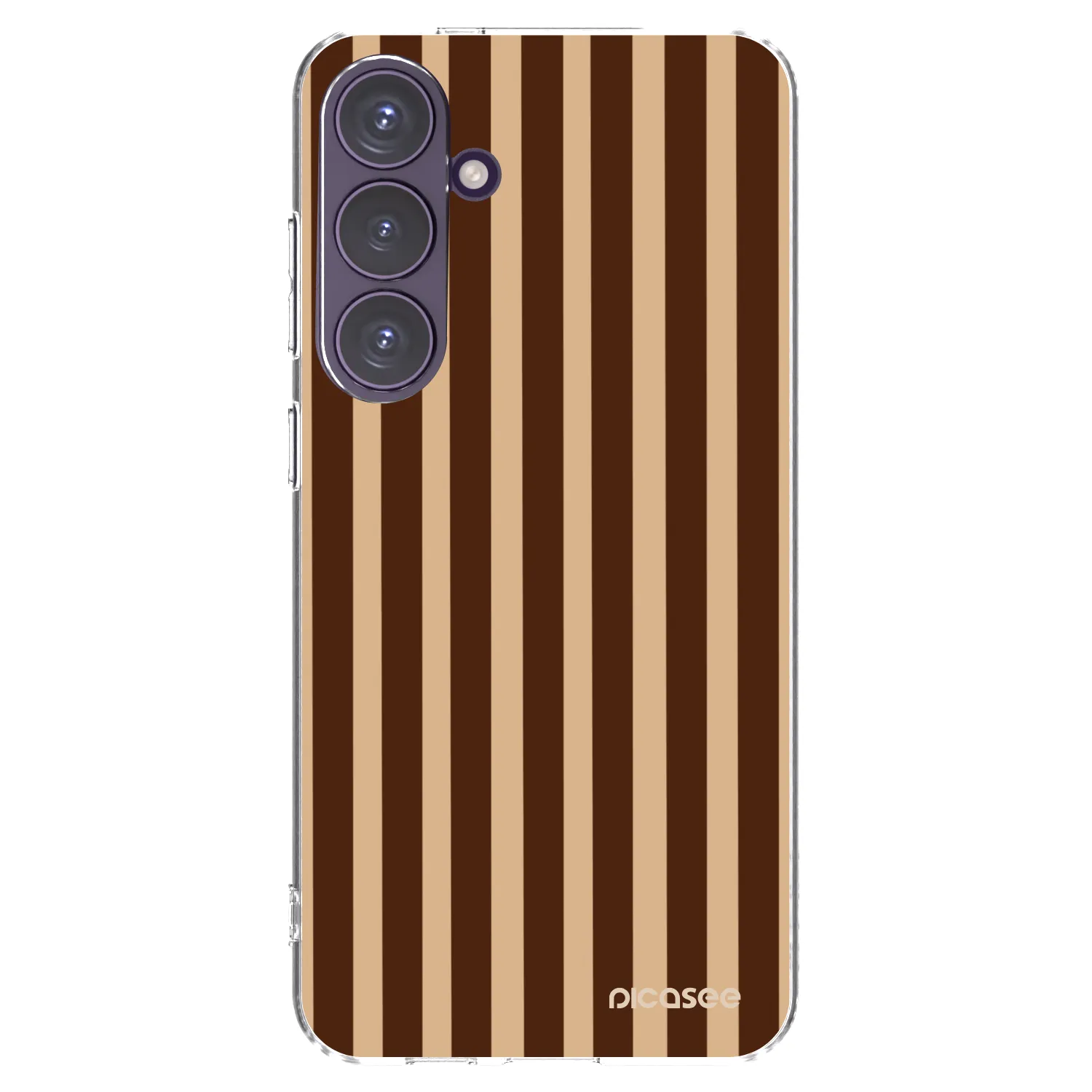 Picasee silikonový průhledný obal pro Samsung Galaxy S24+ S926B 5G - Brown lines