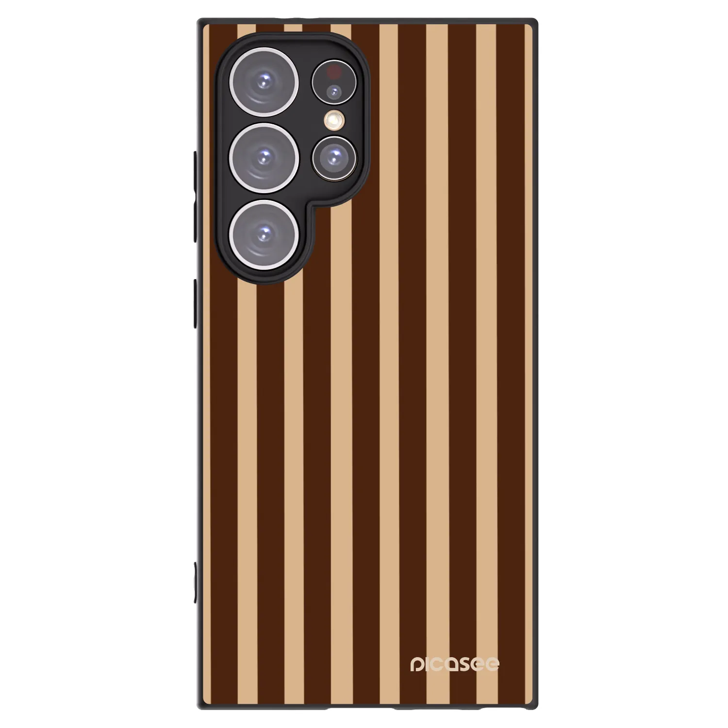 Picasee silikonový černý obal pro Samsung Galaxy S24 Ultra S928B 5G - Brown lines