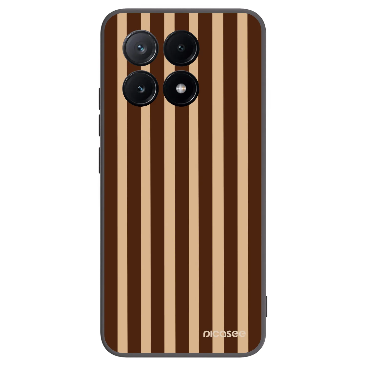Picasee silikonový černý obal pro Xiaomi Poco X6 Pro - Brown lines