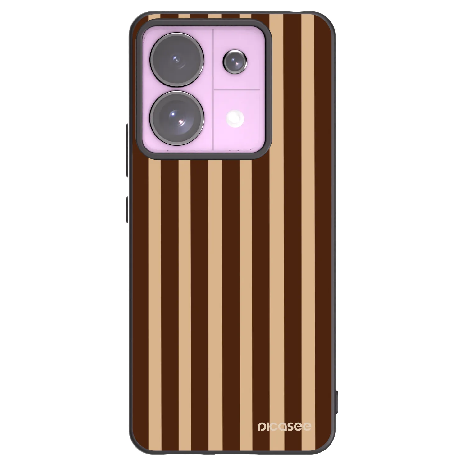 Picasee silikonový černý obal pro Xiaomi Redmi Note 13 Pro 5G - Brown lines