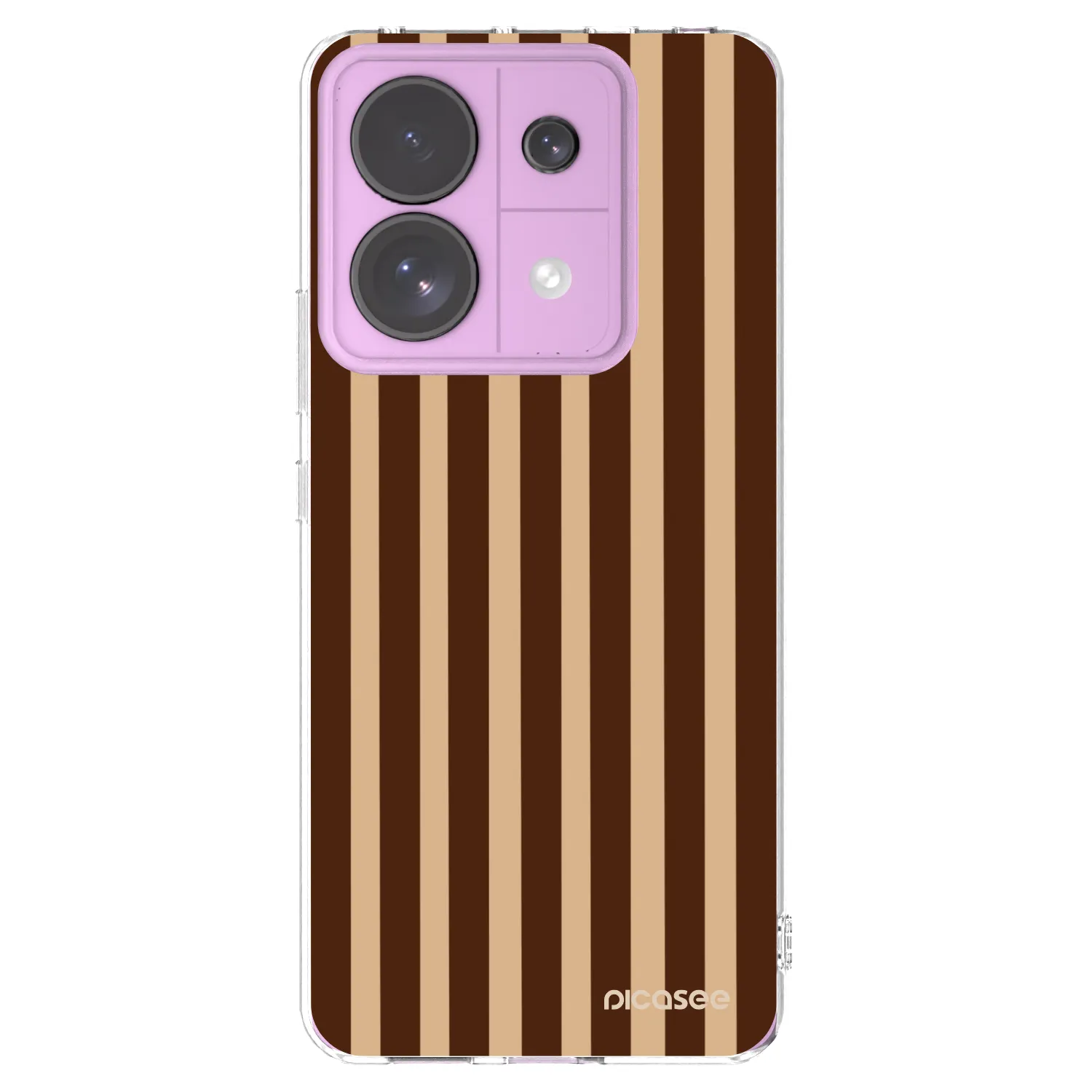 Picasee silikonový průhledný obal pro Xiaomi Redmi Note 13 Pro 5G - Brown lines