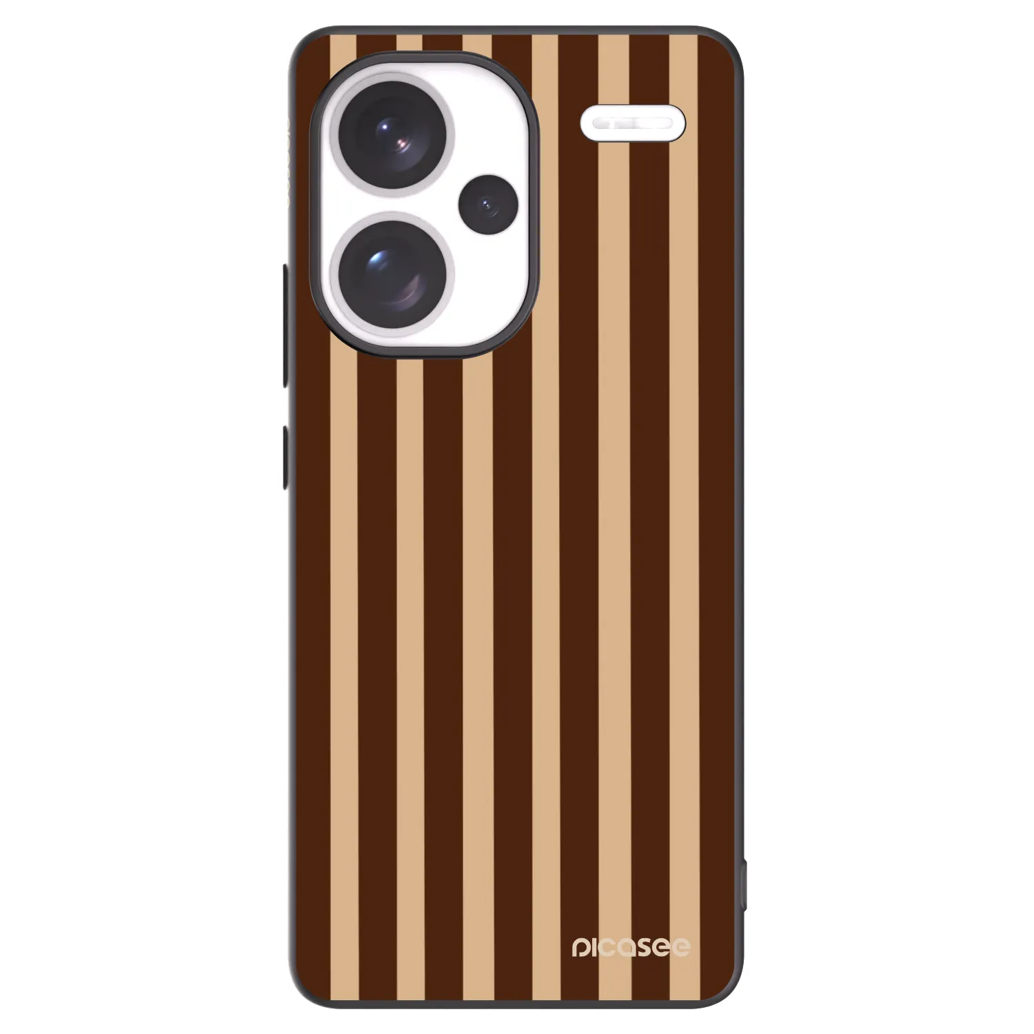 Picasee silikonový černý obal pro Xiaomi Redmi Note 13 Pro+ 5G - Brown lines