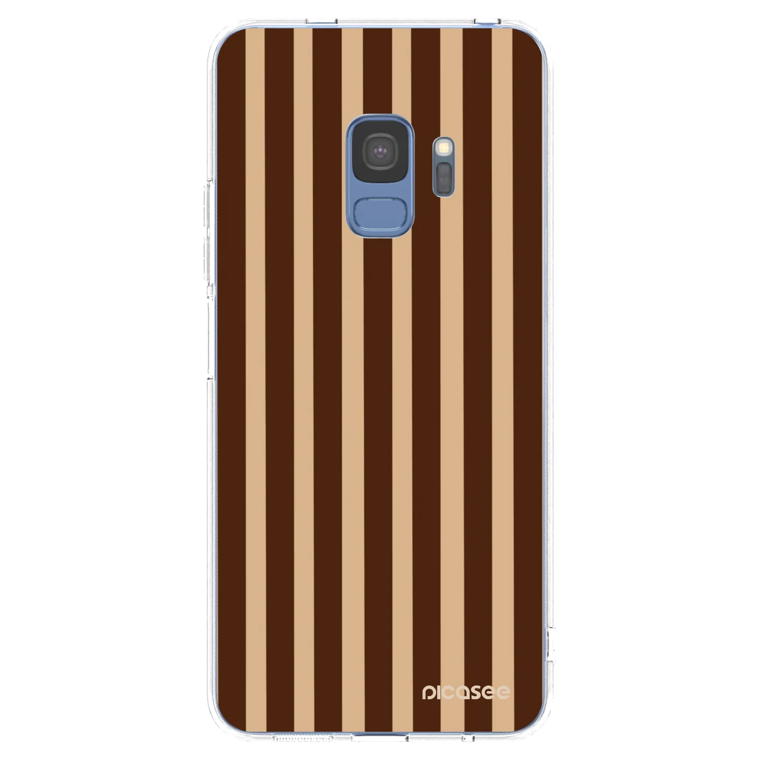 Picasee silikonový průhledný obal pro Samsung Galaxy S9 G960F - Brown lines