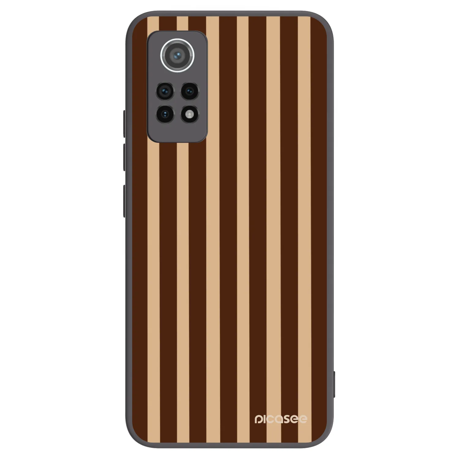 Picasee silikonový černý obal pro Xiaomi Redmi Note 12 Pro 4G - Brown lines