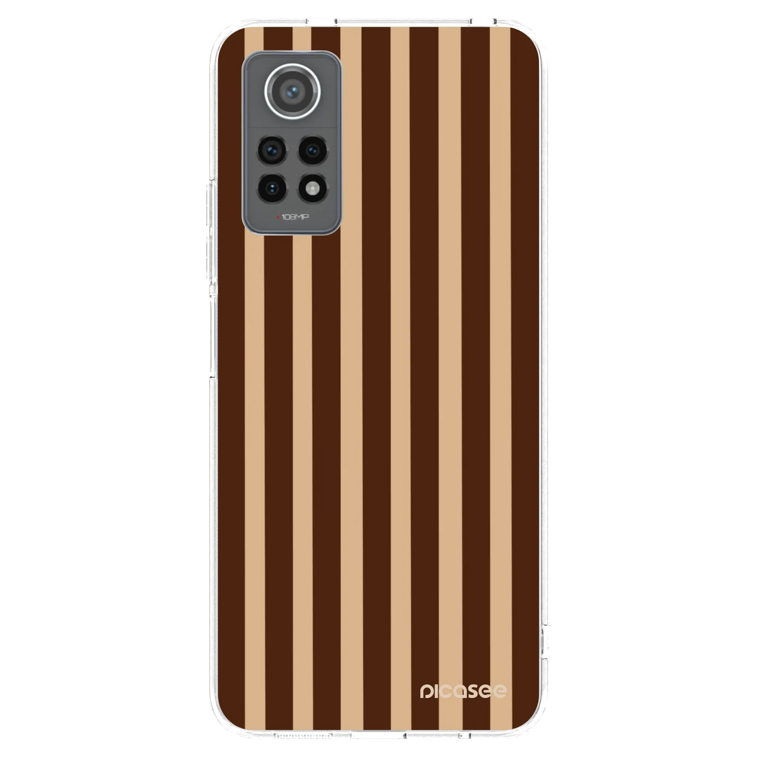 Picasee silikonový průhledný obal pro Xiaomi Redmi Note 12 Pro 4G - Brown lines