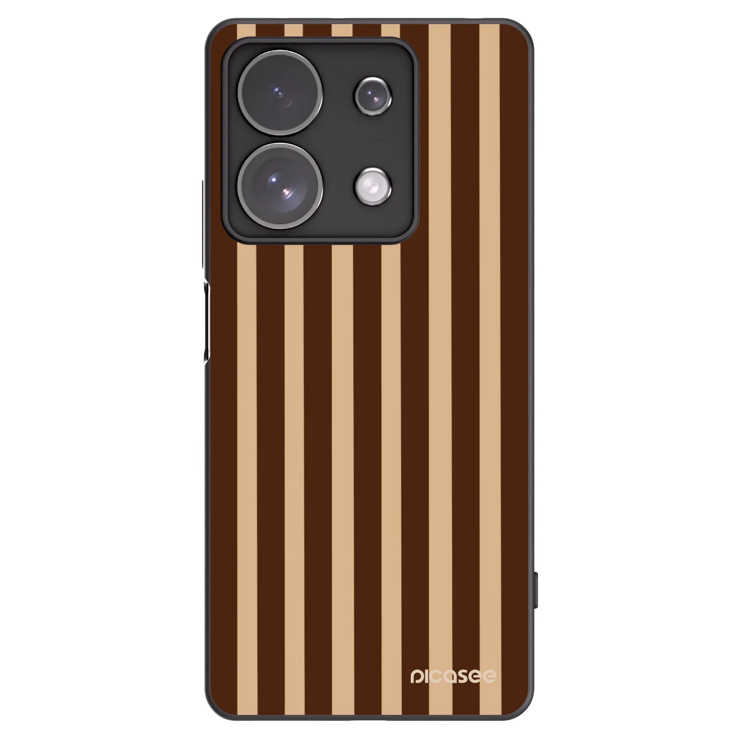 Picasee silikonový černý obal pro Xiaomi Redmi Note 13 Pro 4G - Brown lines