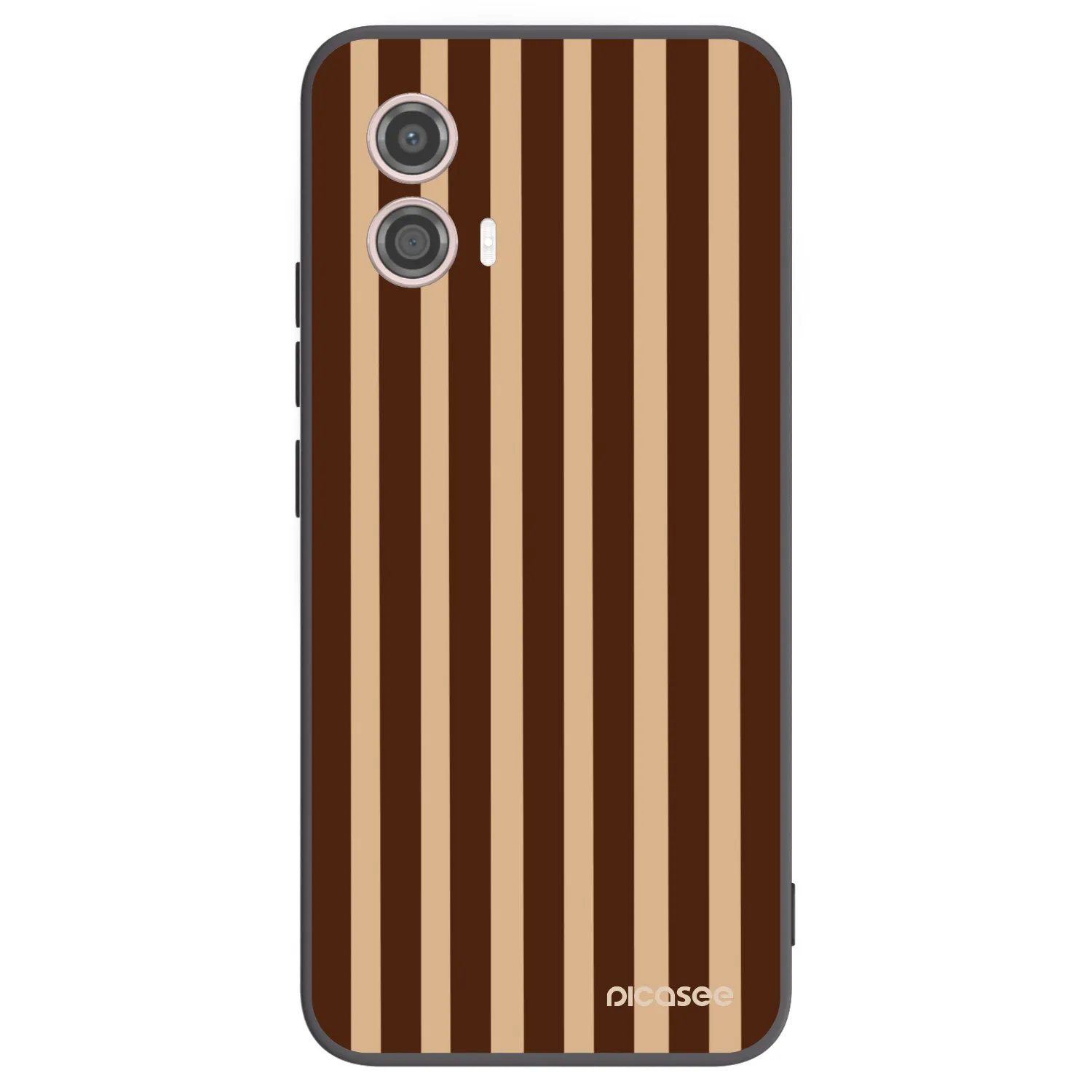 Picasee silikonový černý obal pro Motorola Moto G53 5G - Brown lines